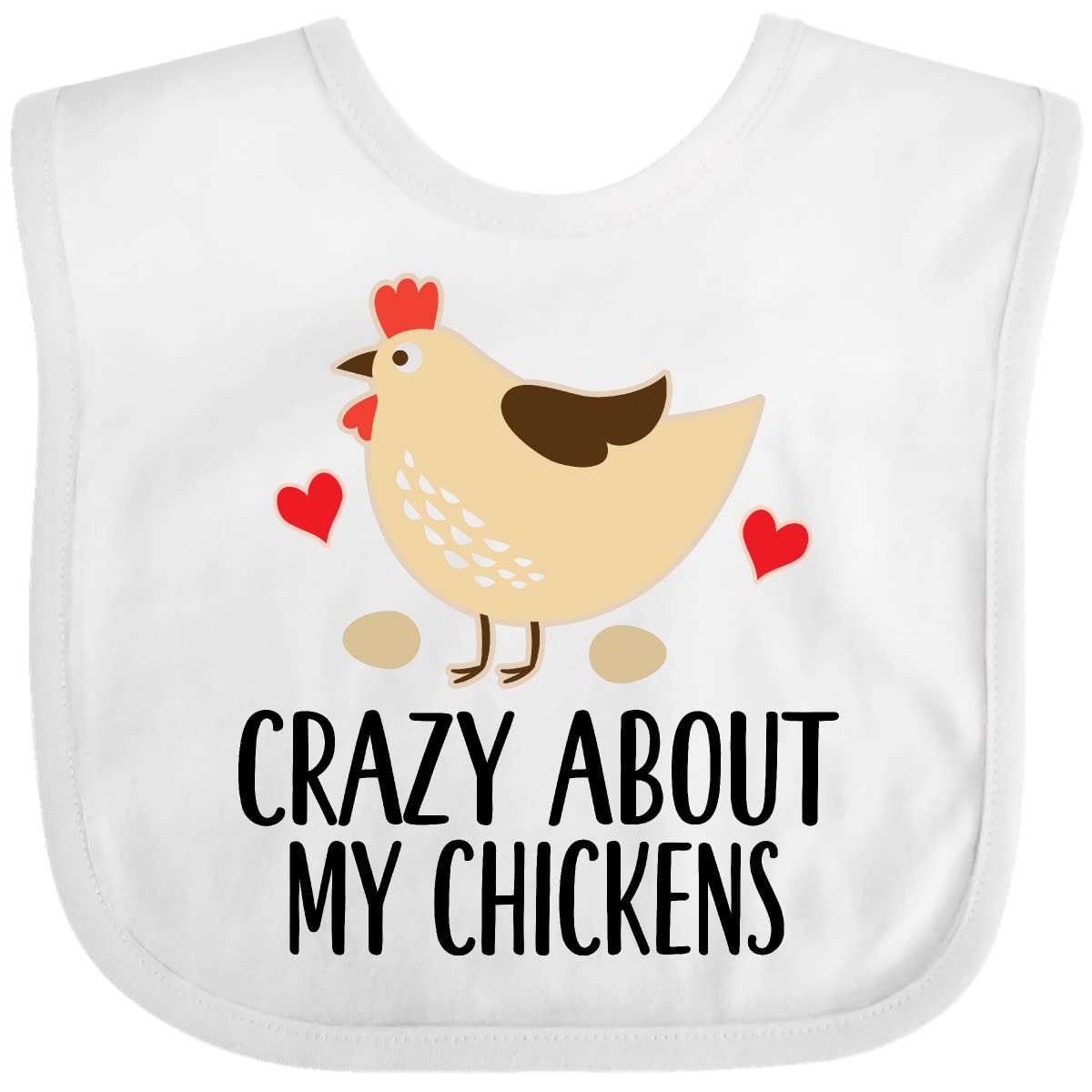Inktastic Adorable Chicken Farming Baby Bib - Soft & Absorbent for Infants & Toddlers - Perfect for Feeding, Mealtime, and Messy Play
