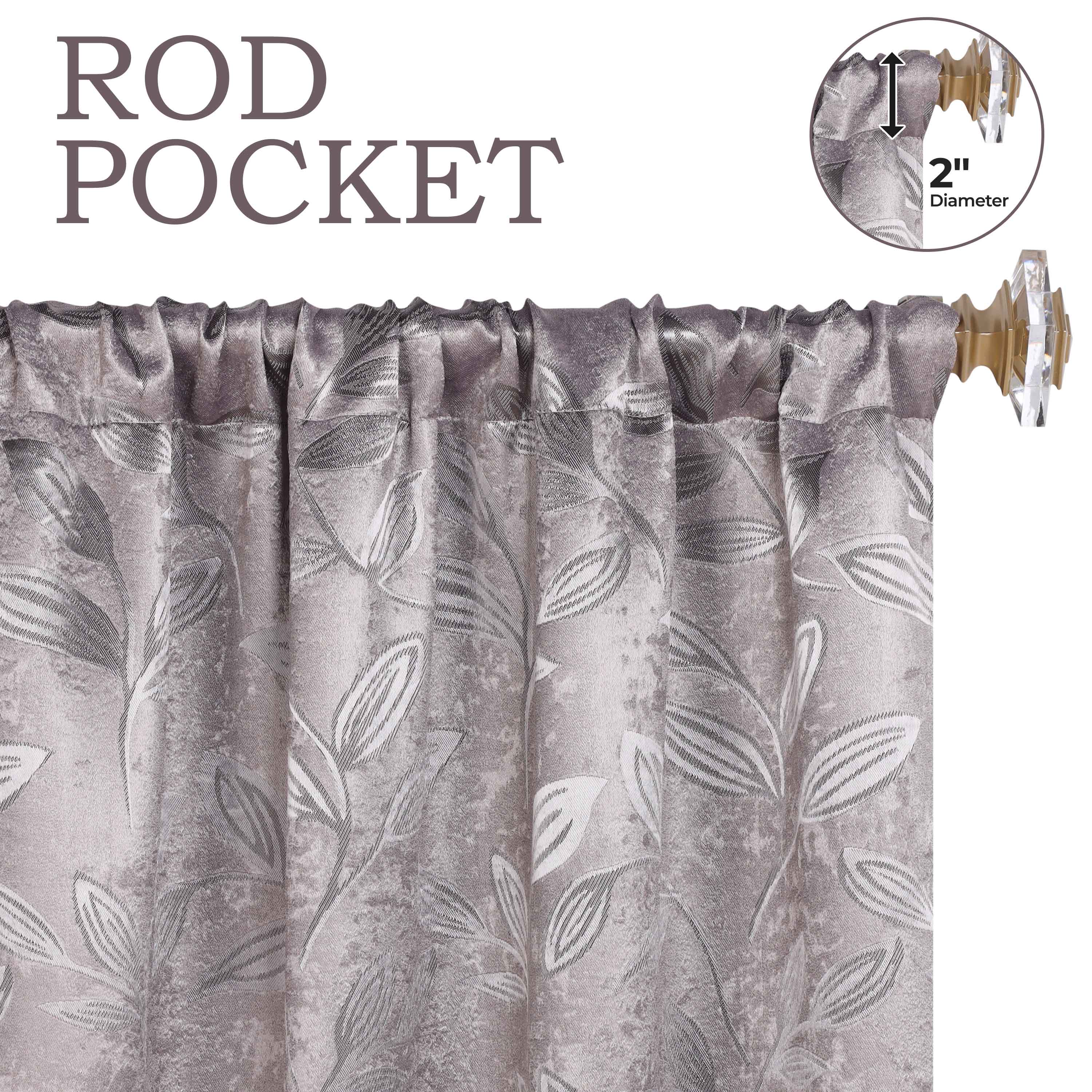 Blackout Curtains with Rod Pocket - Set of 2 Panels for Complete Room Darkening | Perfect for Bedrooms, Nurseries & Home Theater Light Blocking