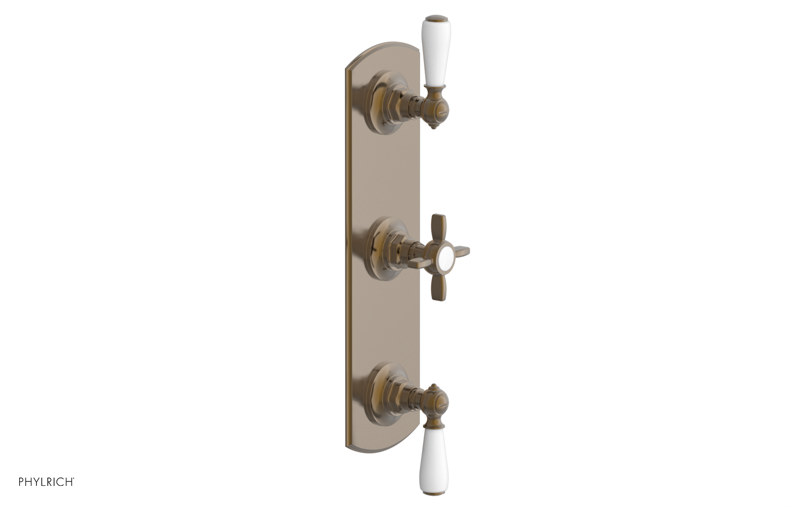 Jamestown Thermostatic Shower Valve with Dual Volume Control - White Accents (Model 4-740) | Perfect for Modern Bathroom Renovations & Spa-Like Shower Experiences