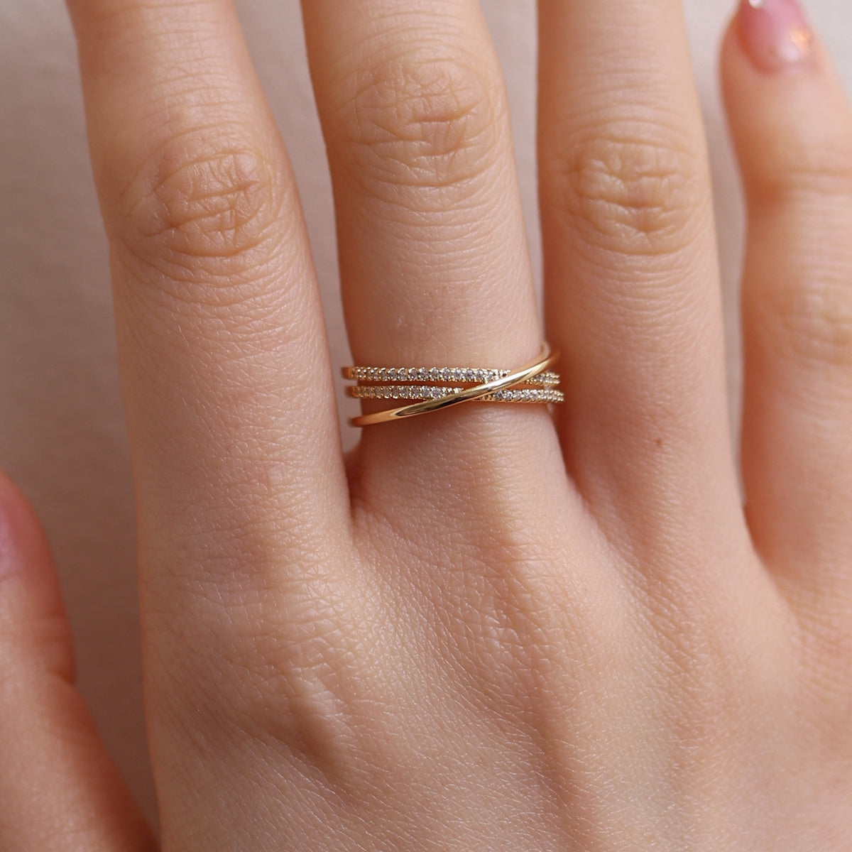 Triple Layered Ring for Women - Elegant Stackable Rings Set - Perfect for Everyday Wear, Gifts & Special Occasions