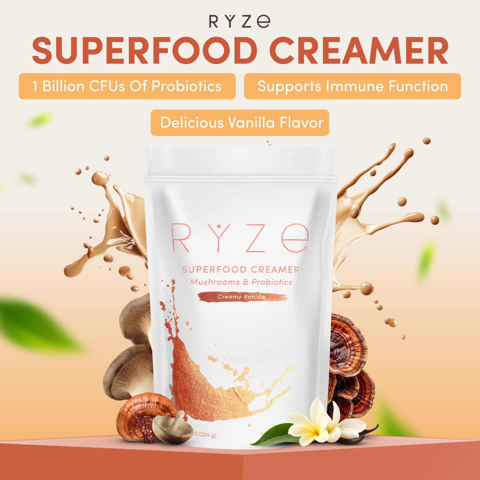 RYZE Ultimate Energy Bundle - USDA Organic Mushroom Coffee & Mushroom Matcha with Probiotic Creamer | 6 USA-Grown Adaptogenic Mushrooms for Energy Boost, Mental Focus, Gut Health & Immune Support (90 Servings) | Perfect for Morning Routine, Workout Recovery & Stress Relief