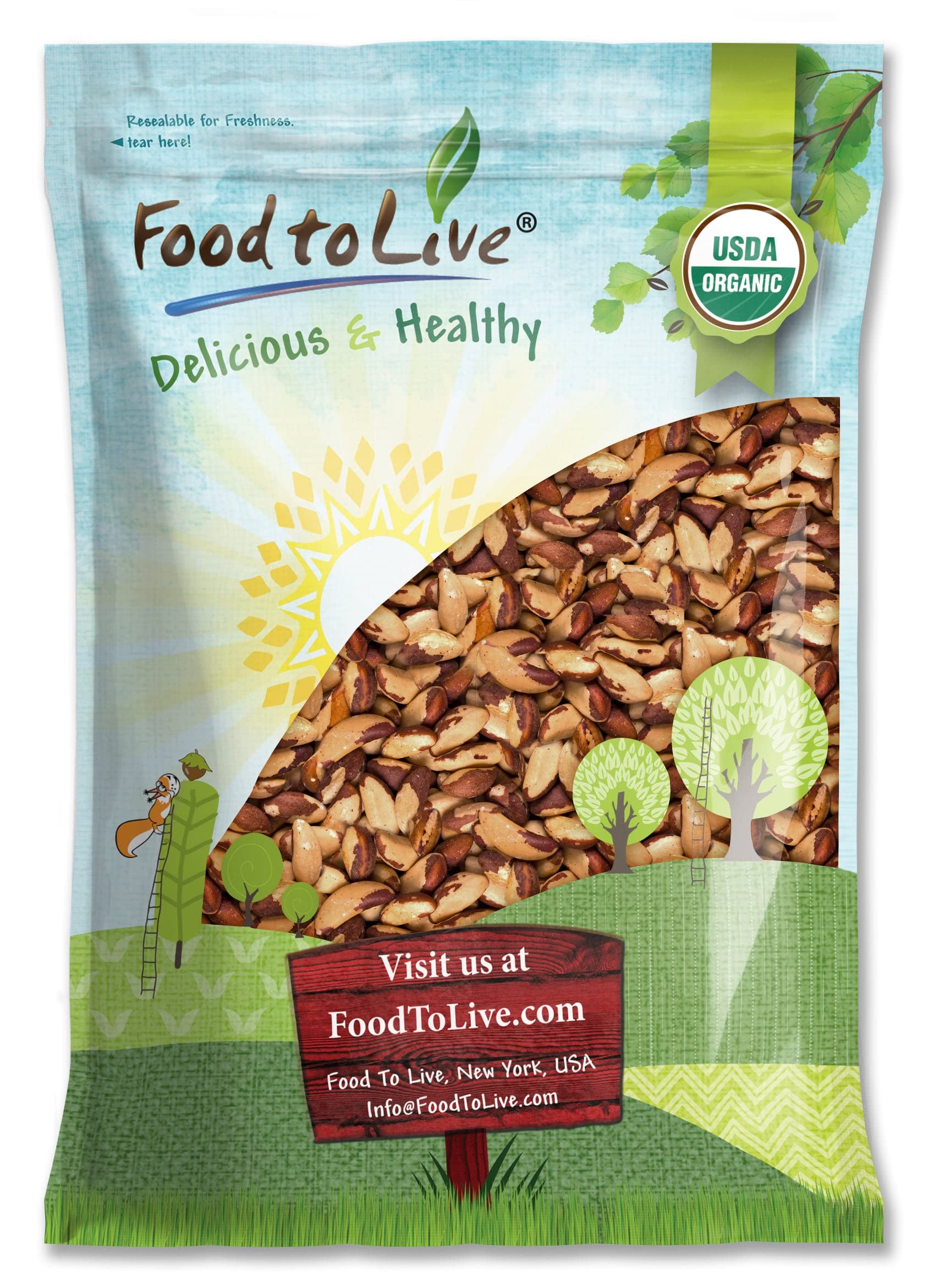 Organic Dry Roasted Brazil Nuts, 8 Pounds – Non-GMO, Whole, Unsalted, Vegan, Kosher, Bulk Snacks | High in Protein, Selenium & Healthy Fats | Keto, Paleo & Plant-Based Diet Friendly | Perfect for Snacking, Baking & Trail Mixes