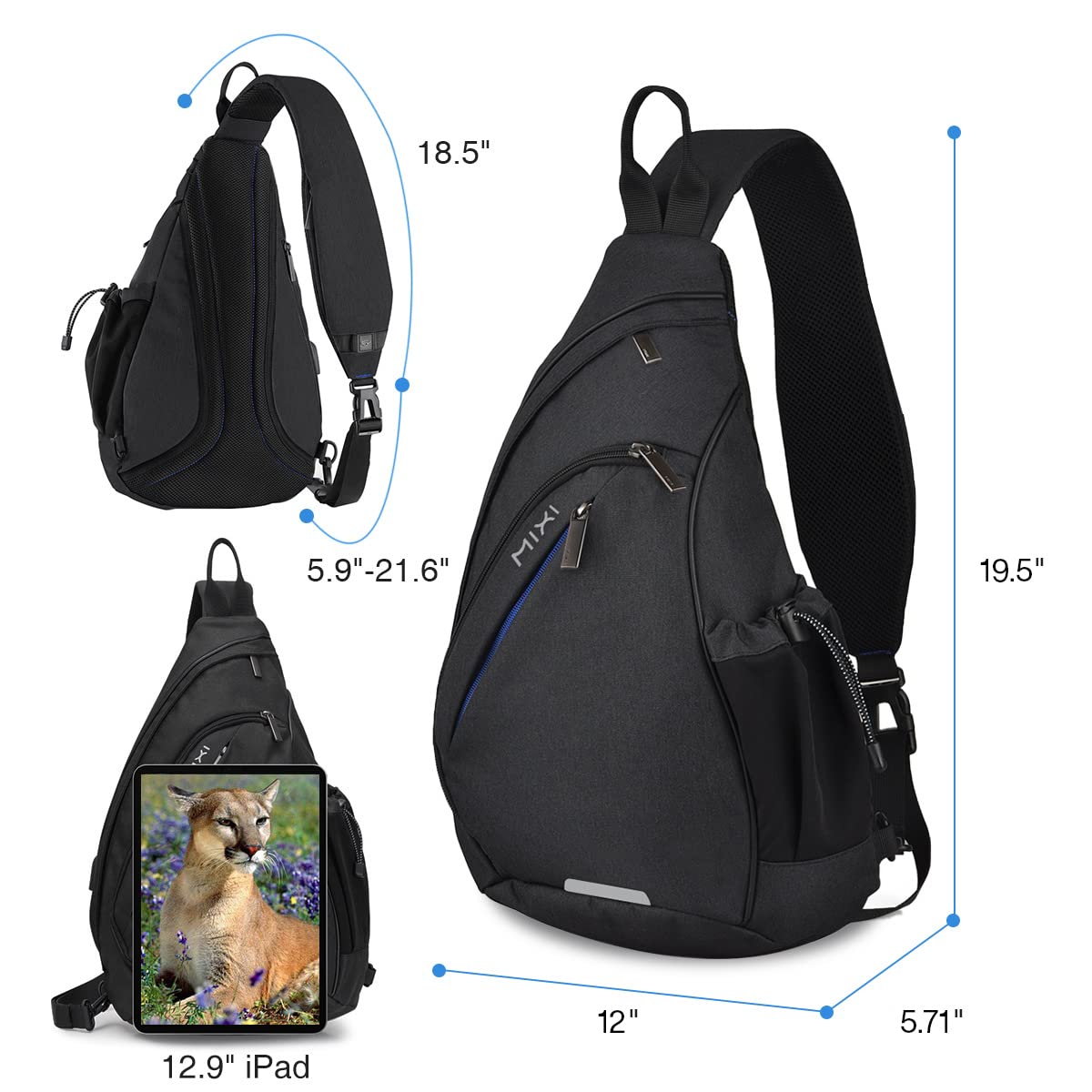 Mixi Sling Backpack for Men & Women - 20