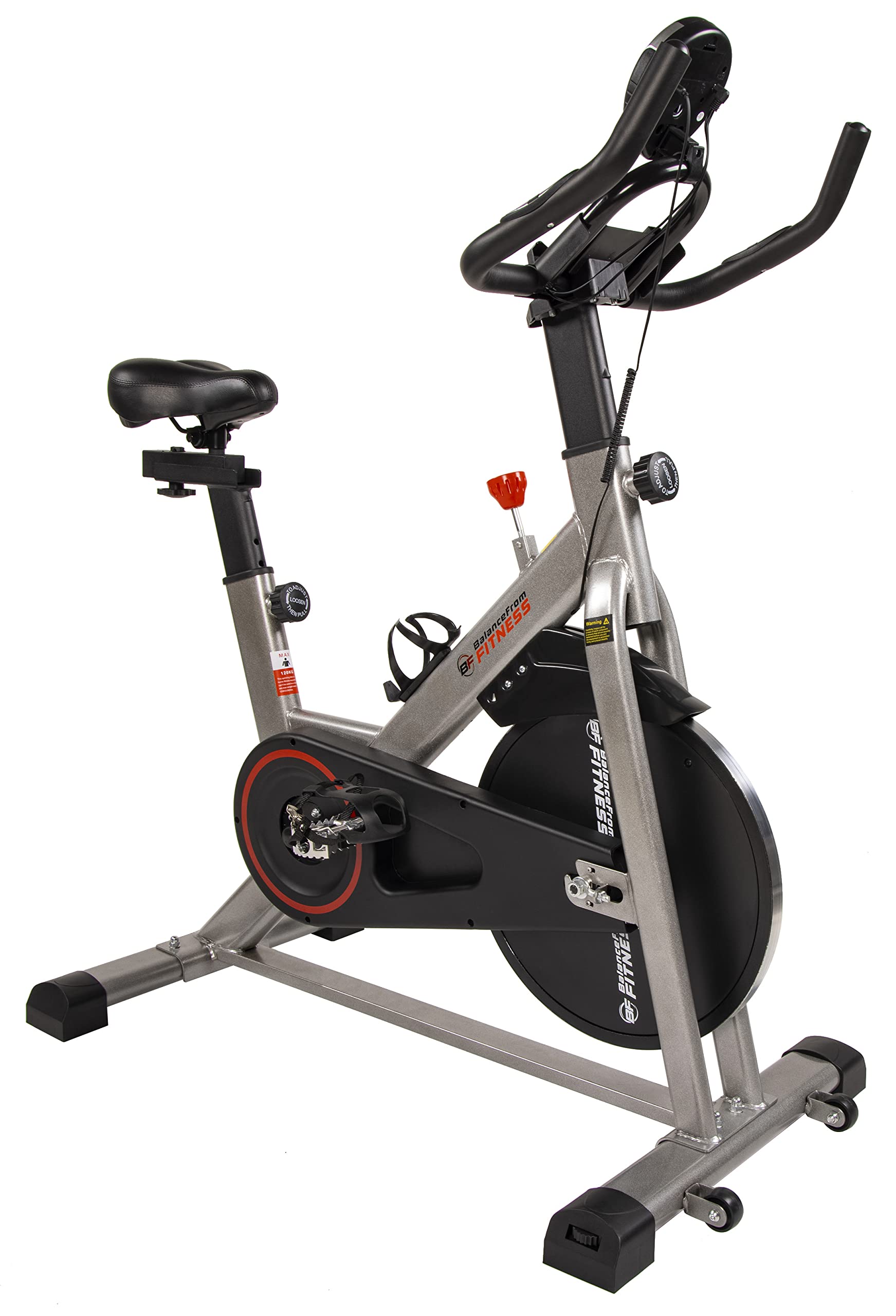 HulkFit BalanceFrom Indoor Cycling Bike - Stationary Exercise Bike with iPad Mount & Comfortable Seat Cushion for Home Gym, Cardio Workout & Fitness Training