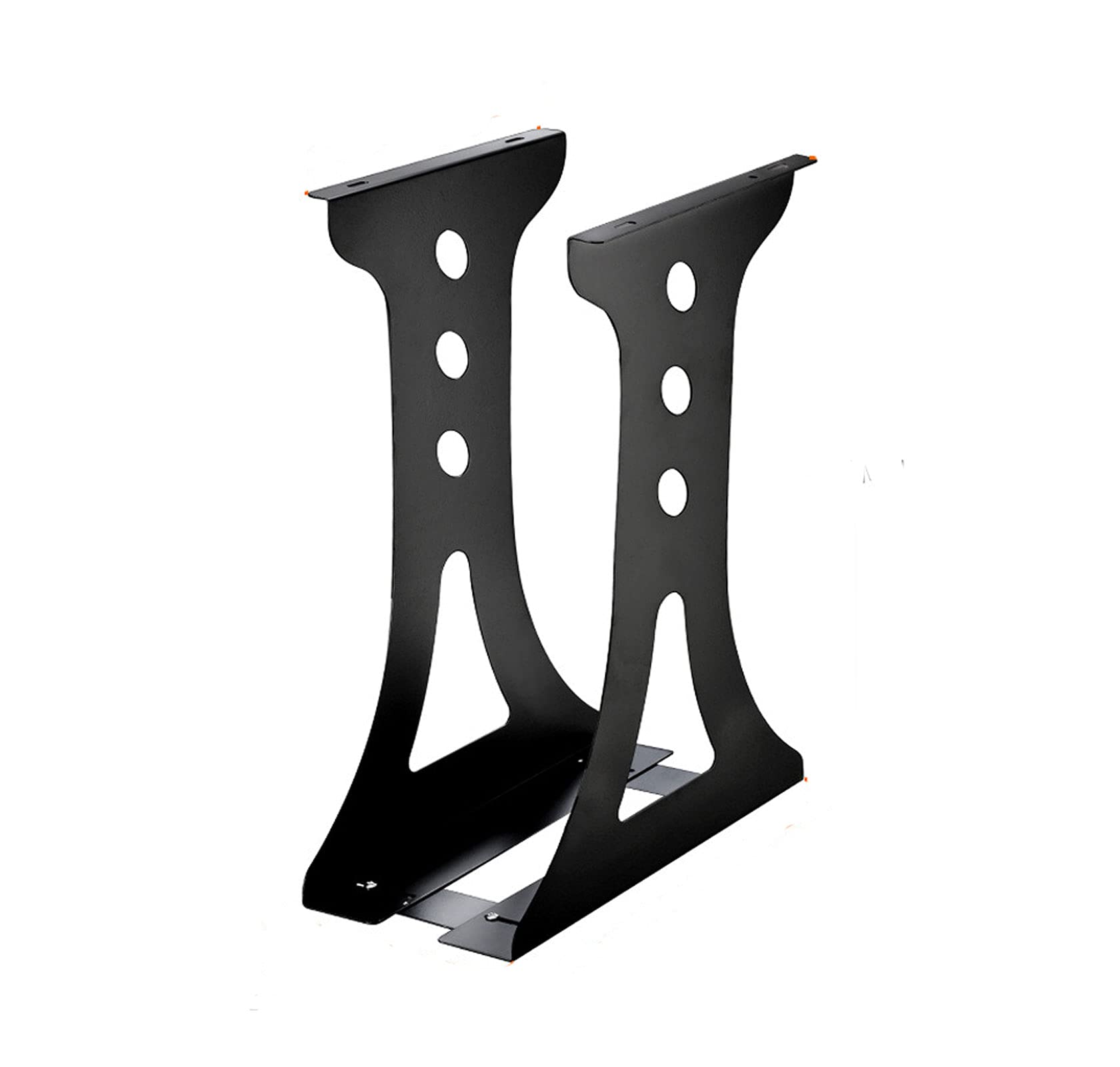 Adjustable Under Desk CPU Holder Mount with Pole Clamp - Desktop Computer Mainframe Storage Rack for Thin Client - Black/White Computer Accessories - Perfect for Office, Home & Gaming Setup Space Saving Solution