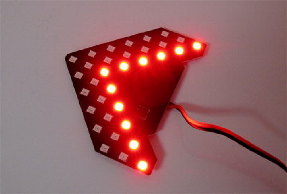 2PCS Super Bright Red 33 SMD Sequential LED Arrow Turn Signal Lights for Car Side Mirrors - Easy Installation, Enhanced Safety for Night Driving & Lane Changes