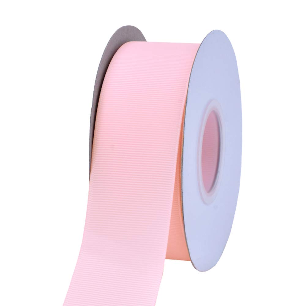 1.5 Inch Light Pink Grosgrain Ribbon - 25 Yards Per Roll for DIY Crafts, Bow Making, Wreaths, Gift Wrapping, Hair Accessories & Wedding Decorations - Perfect for Baby Showers, Bridal Parties and Home Decor Projects