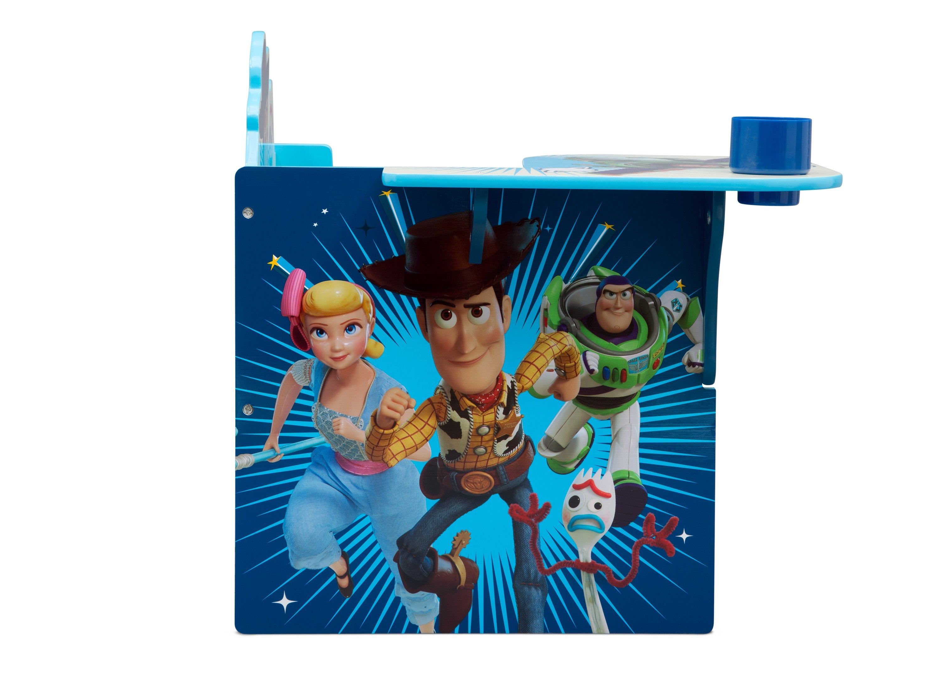 Delta Children Toy Story 4 Kids Chair with Desk and Storage Bin - Fun Study & Play Furniture for Bedroom, Playroom or Classroom