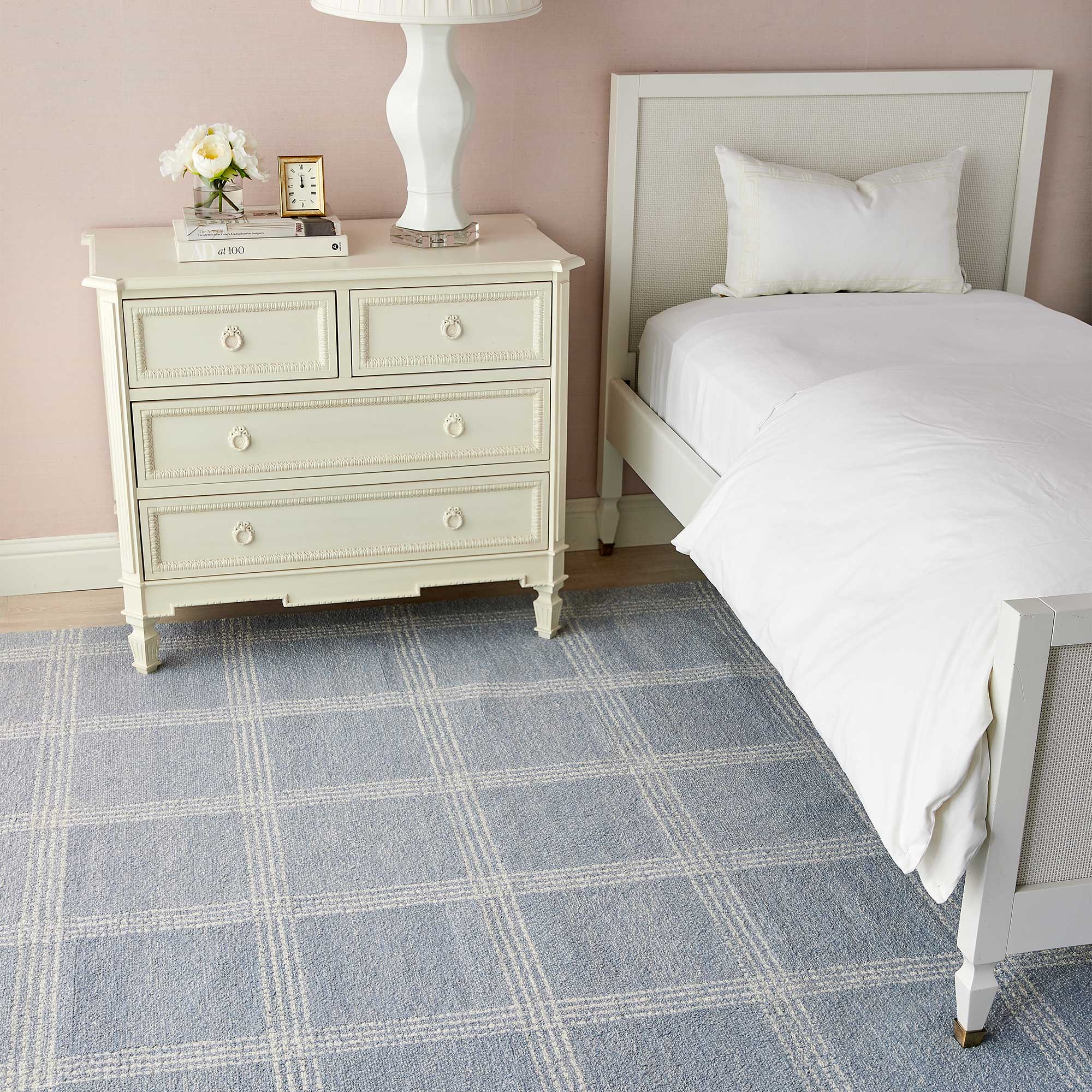 Harrison Rug in Chambray - Soft and Durable Blue Denim Area Rug for Living Room, Bedroom, or Nursery Decor