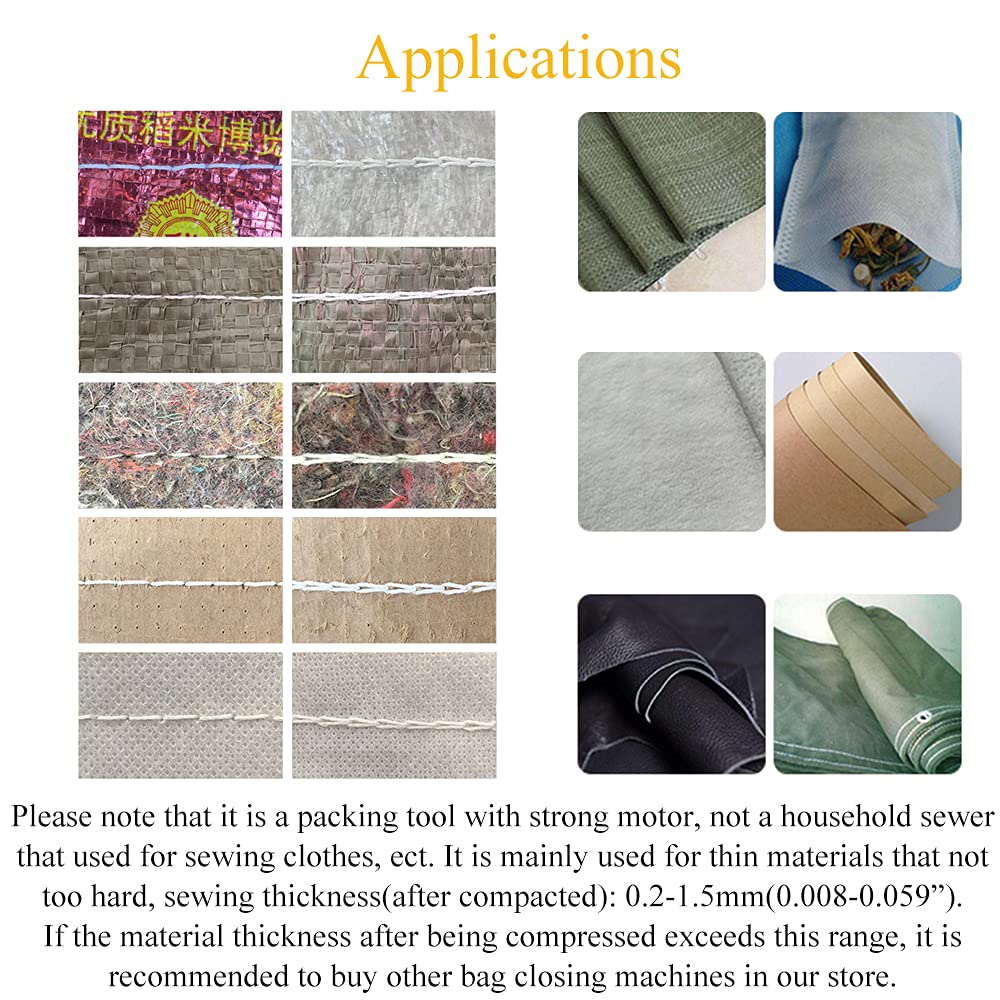 Hanchen Electric Bag Sealing Machine - Portable Thin Bag Closer, Automatic Fabric Stitcher with CE Certification & 1 Year Warranty | Ideal for Home Sewing, Crafting, and Small Business Packaging