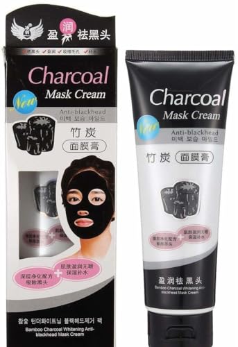 Deep Cleansing Charcoal Tube Mask - Detoxifying & Pore Minimizing Face Mask for Acne & Blackhead Removal | Perfect for Oily & Combination Skin, Spa & Self-Care Nights