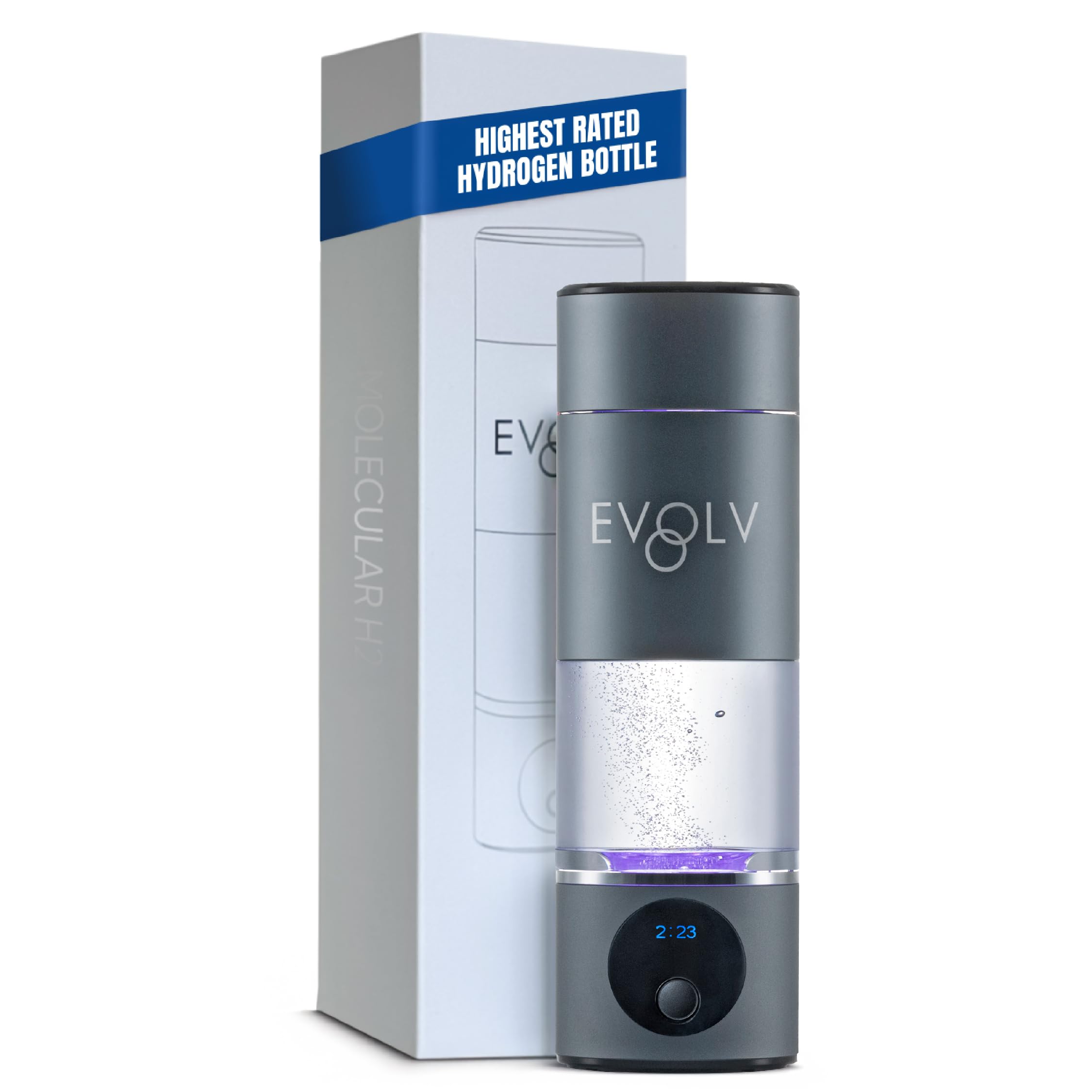 Premium Hydrogen Water Bottle Generator - SPE & PEM Technology for 5.42PPM High Concentration - 8oz Portable Hydrogen Water Bottle for Energy Boost & Inflammation Relief - Easy to Use for Gym, Travel & Daily Hydration