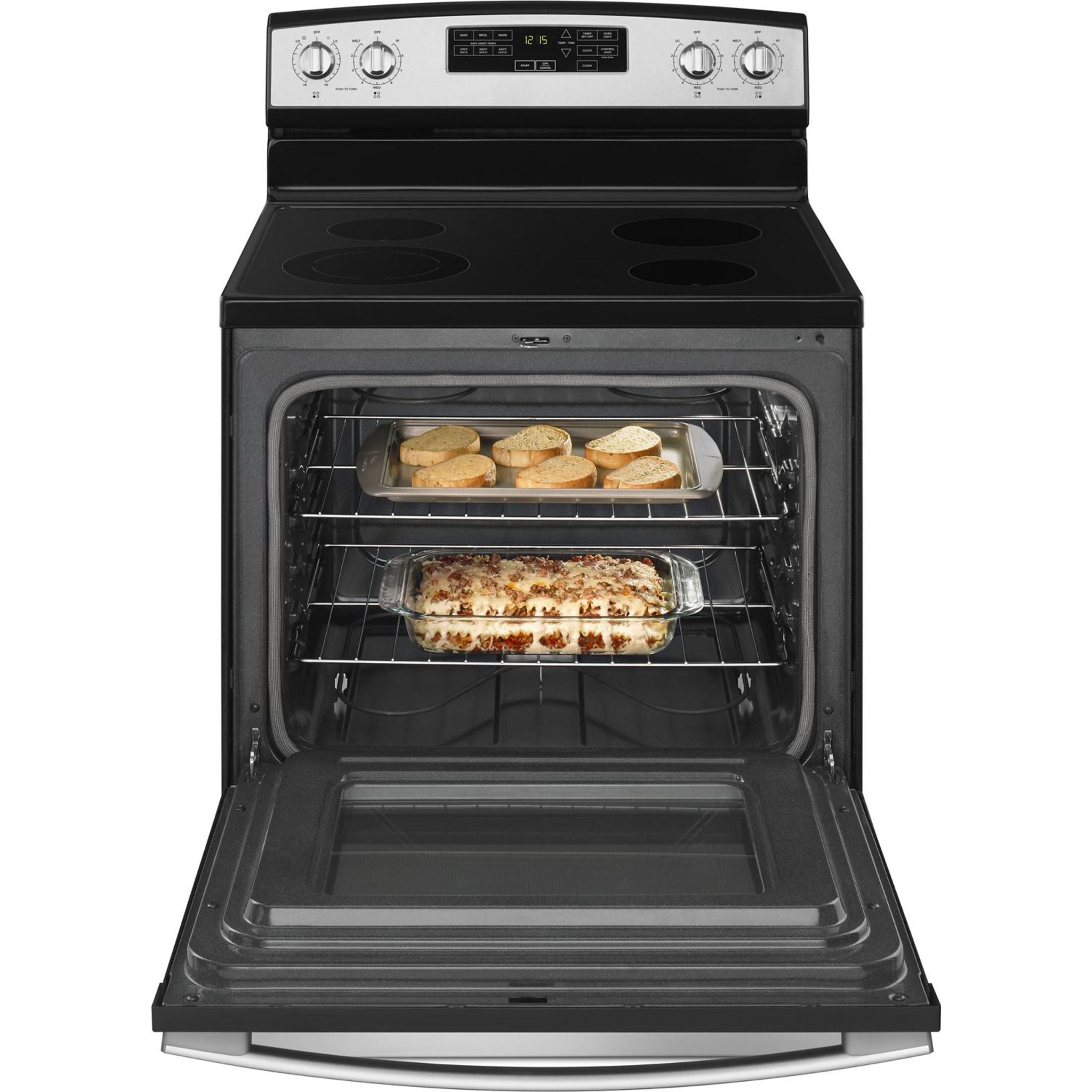 Amana Self-Cleaning Range YAER6603SFS - 30 Inch Stainless Steel Gas Oven with 5 Burners & Convection Bake - Perfect for Home Kitchens & Professional Cooking