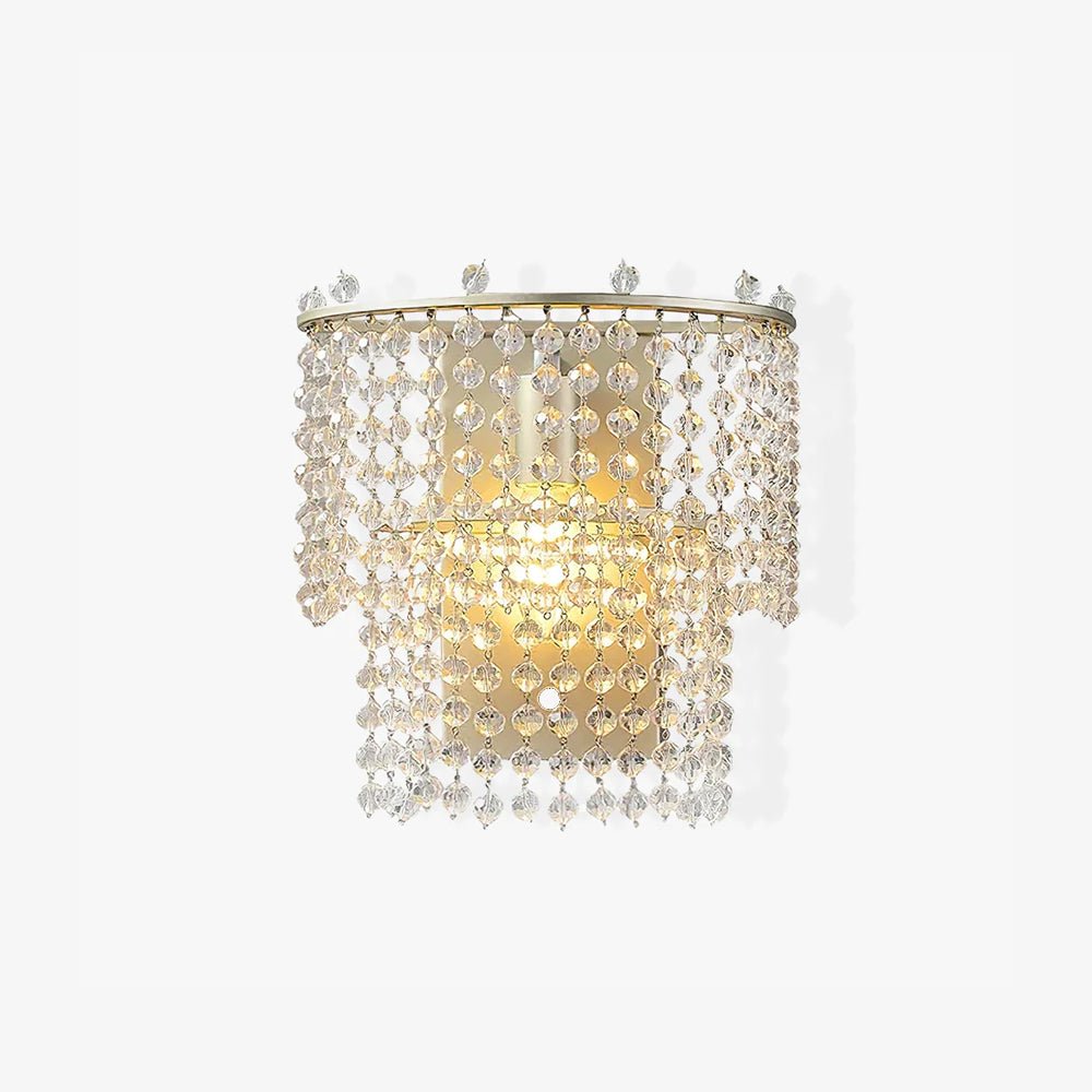 Crystal Waterfall Wall Light - Elegant LED Wall Sconce for Home Decor, Bedroom, Living Room, and Hallway Lighting | Dimmable Modern Waterfall Design