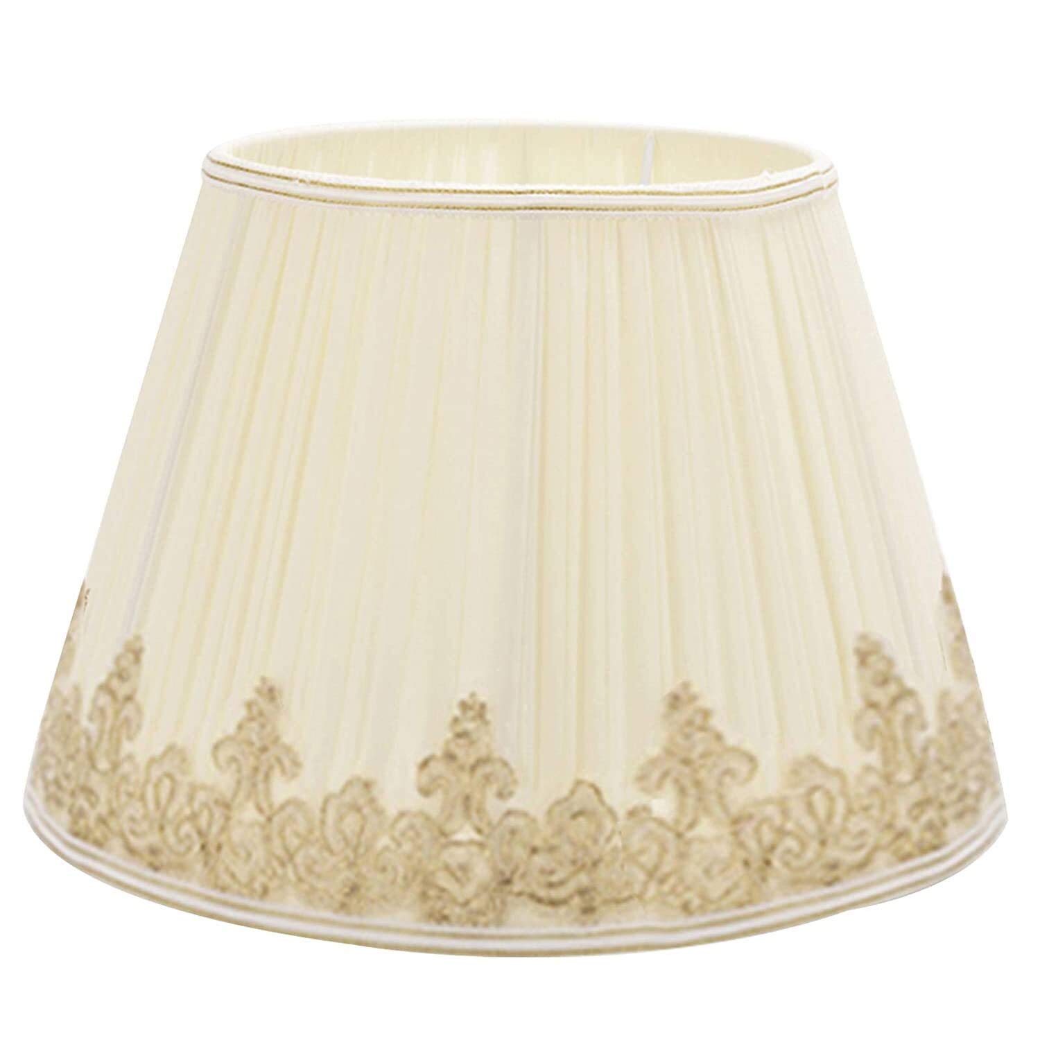 ZYuan Fabric Pleated Lampshade - Yellow 20x21x30cm for Table Lamp, Wall Lamp & Floor Lamp - Perfect for Bedroom, Living Room & Corridor Lighting Decor