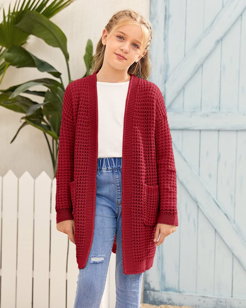 SySea Women's Batwing Long Sleeve Open Front Cardigan - Chunky Knit Sweater Coat with Pockets | Cozy Fall Winter Fashion for Casual Outfits & Layering