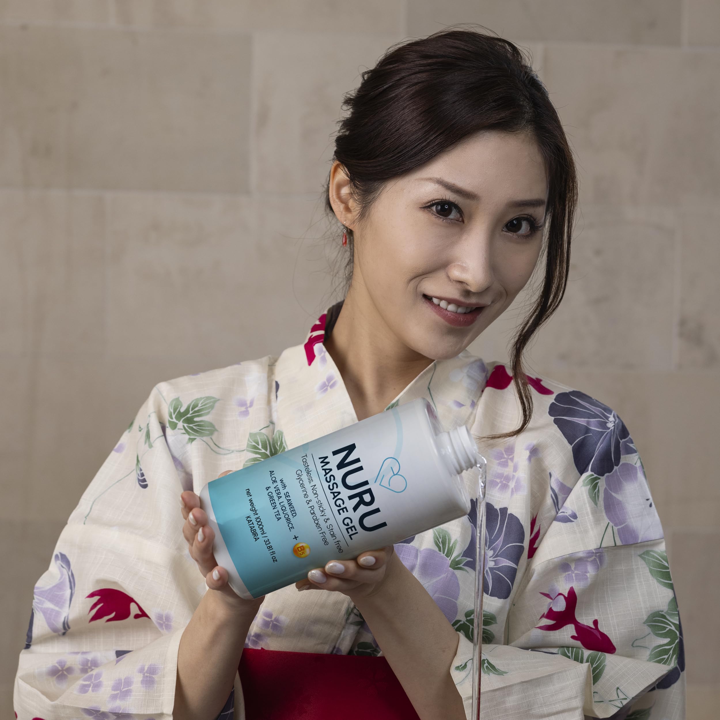 Premium Japanese Nuru Massage Gel - 1.32 Gallon with Aloe Vera, Seaweed, Green Tea & Vitamin B5 for Sensual Couples Massage & Spa Relaxation