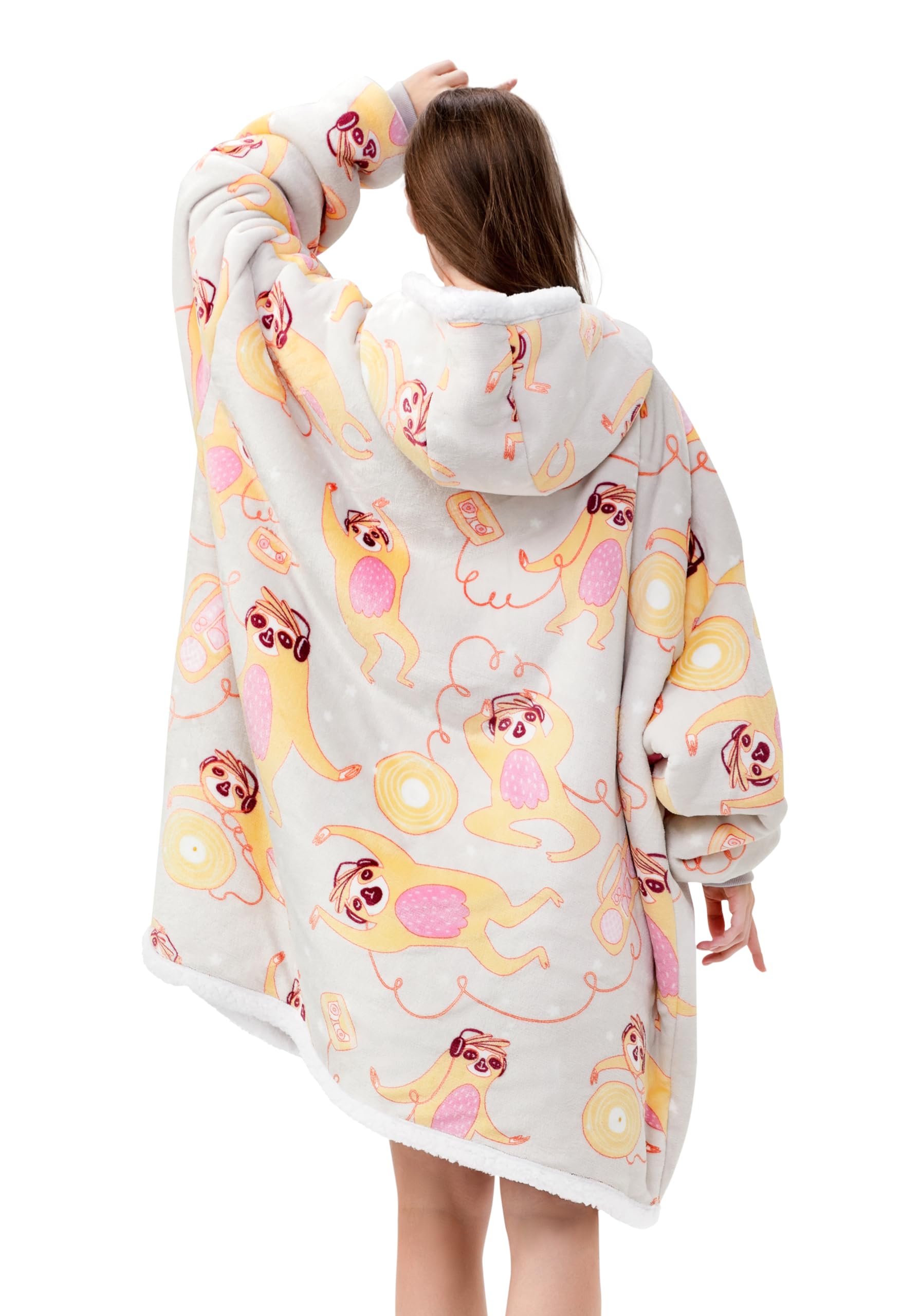 Sunolga Women's Wearable Blanket Hoodie - Oversized Soft Fleece Sweatshirt with Hood & Kangaroo Pocket | Cozy Loungewear for Home, Camping & Outdoor Activities