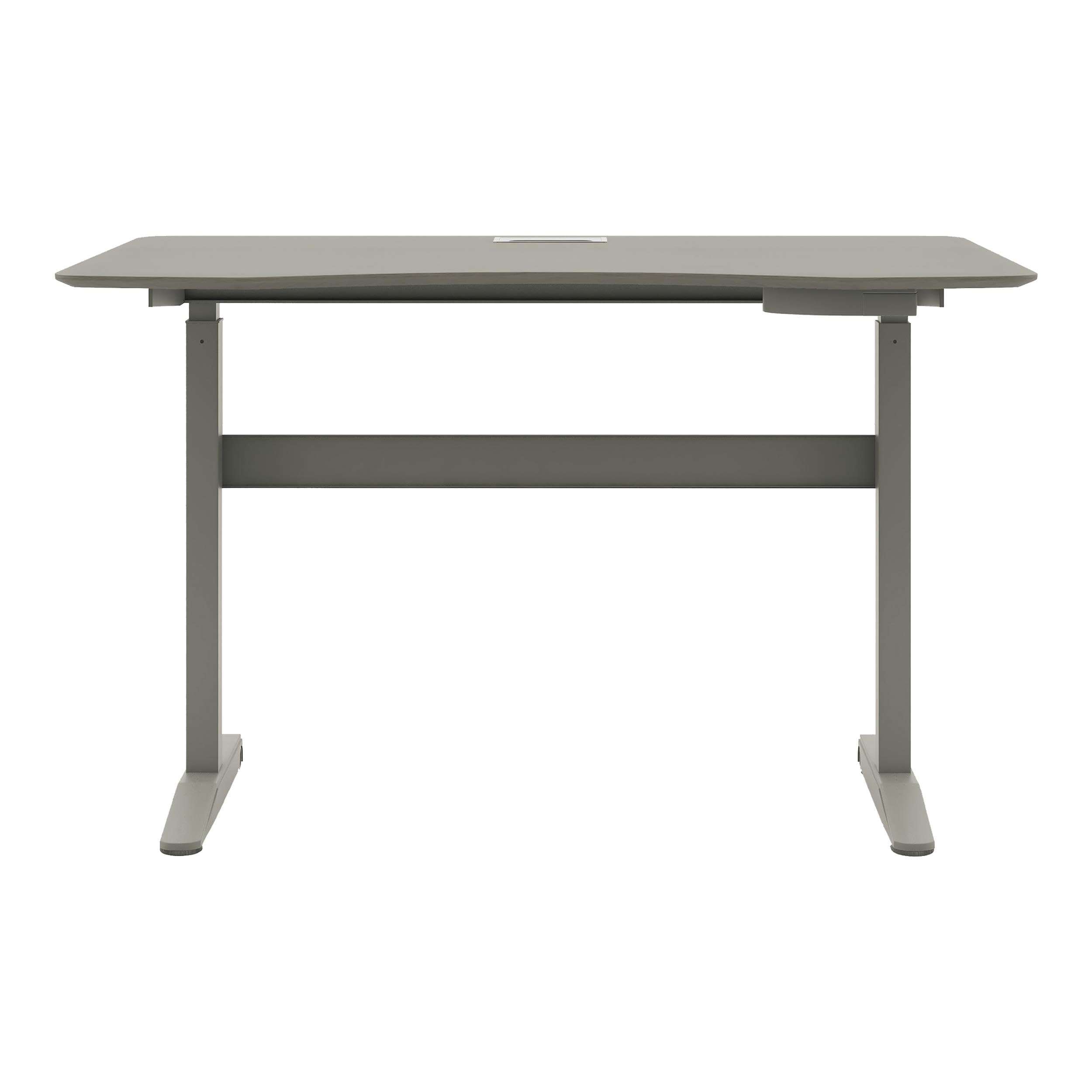 Furniture of America Glenda Adjustable Height Standing Desk - Gray Metal Frame for Home & Office Workspace | Ergonomic Sit to Stand Desk for Work, Study & Gaming