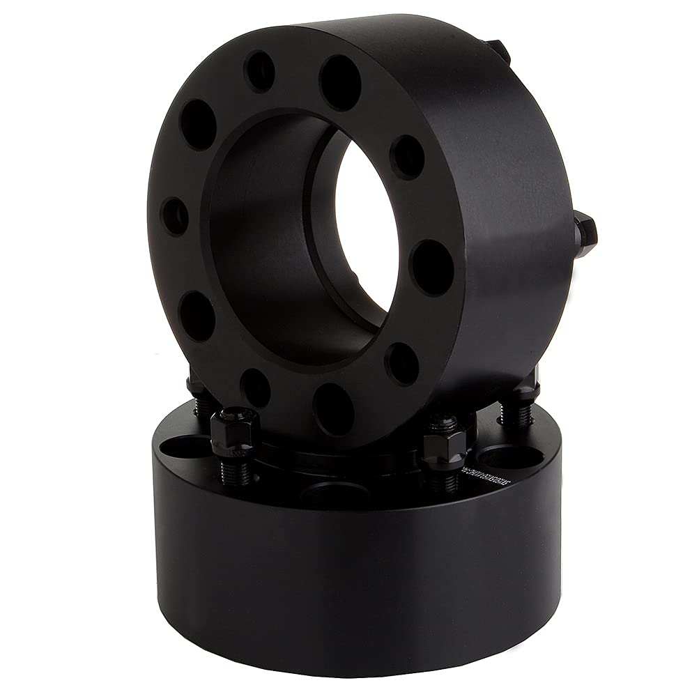 4Pcs Black Wheel Spacers 3 Inch 5x150 (5x5.9) 14x1.5 110mm Hubcentric - Compatible with Toyota Sequoia 2008-2016 & Tundra 2007-2016 - Enhance Stance & Clearance for Off-Roading & Custom Wheels
