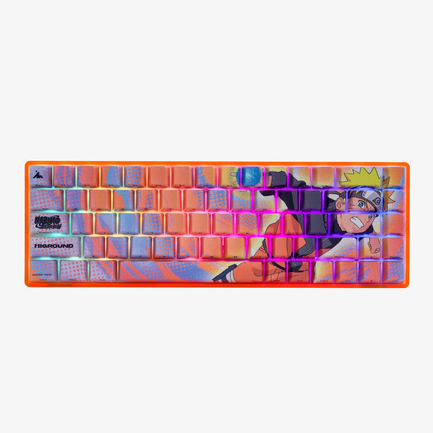 Naruto x HG Basecamp 65HE Mechanical Gaming Keyboard - Custom Anime Themed RGB Backlit for PC/Mac - Perfect for Gaming, Typing & Anime Fans Collection