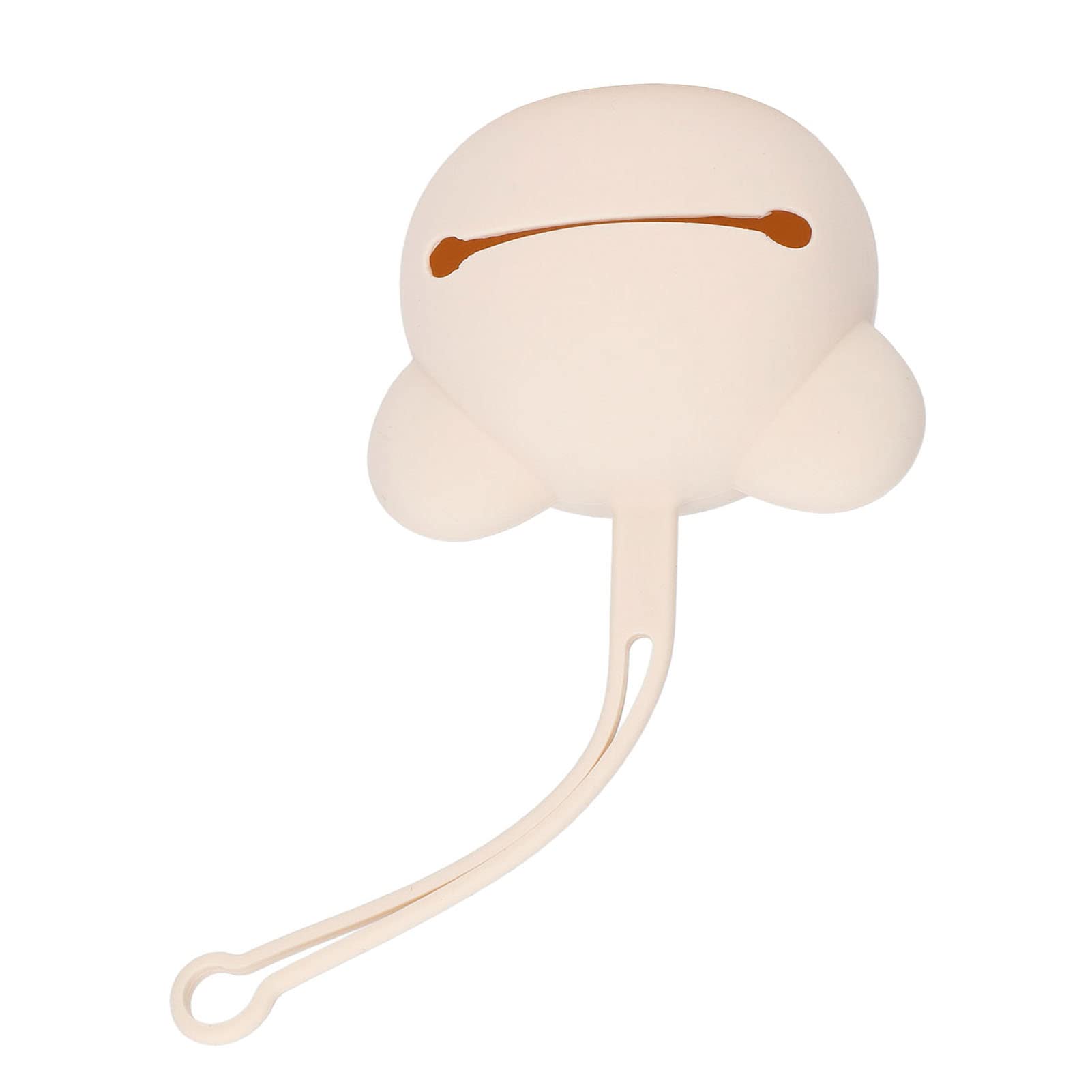 **Bear-Shaped Silicone Pacifier Case Holder - Travel Soother Pouch for Newborn Baby Boys & Girls (Milk Tea Color) - Perfect for Diaper Bags, Strollers & On-the-Go Parents**