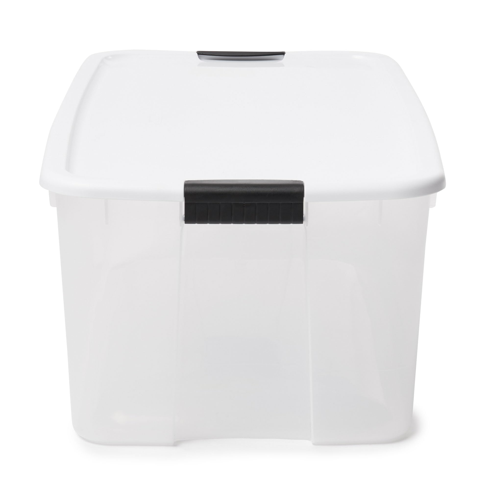 Sterilite 4-Pack Large Clear Plastic Storage Bins with Latching Lids - 116 Quart Capacity for Home Organization, Closet Storage & Moving Supplies | Durable Stackable Containers for Toys, Clothes & Seasonal Items