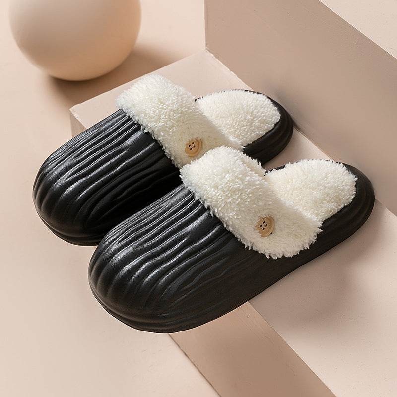 CozySwap: Warm & Comfortable Indoor Outdoor Slippers with Removable Fur Lining - Perfect for Home, Garden, and Travel Use