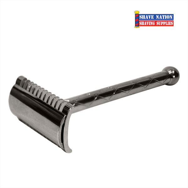 Fatip Retro Razor Nickel Open Comb Safety Razor for Men - Classic Wet Shaving, Barber Quality, Close Shave - Perfect for Grooming, Travel & Gift Giving