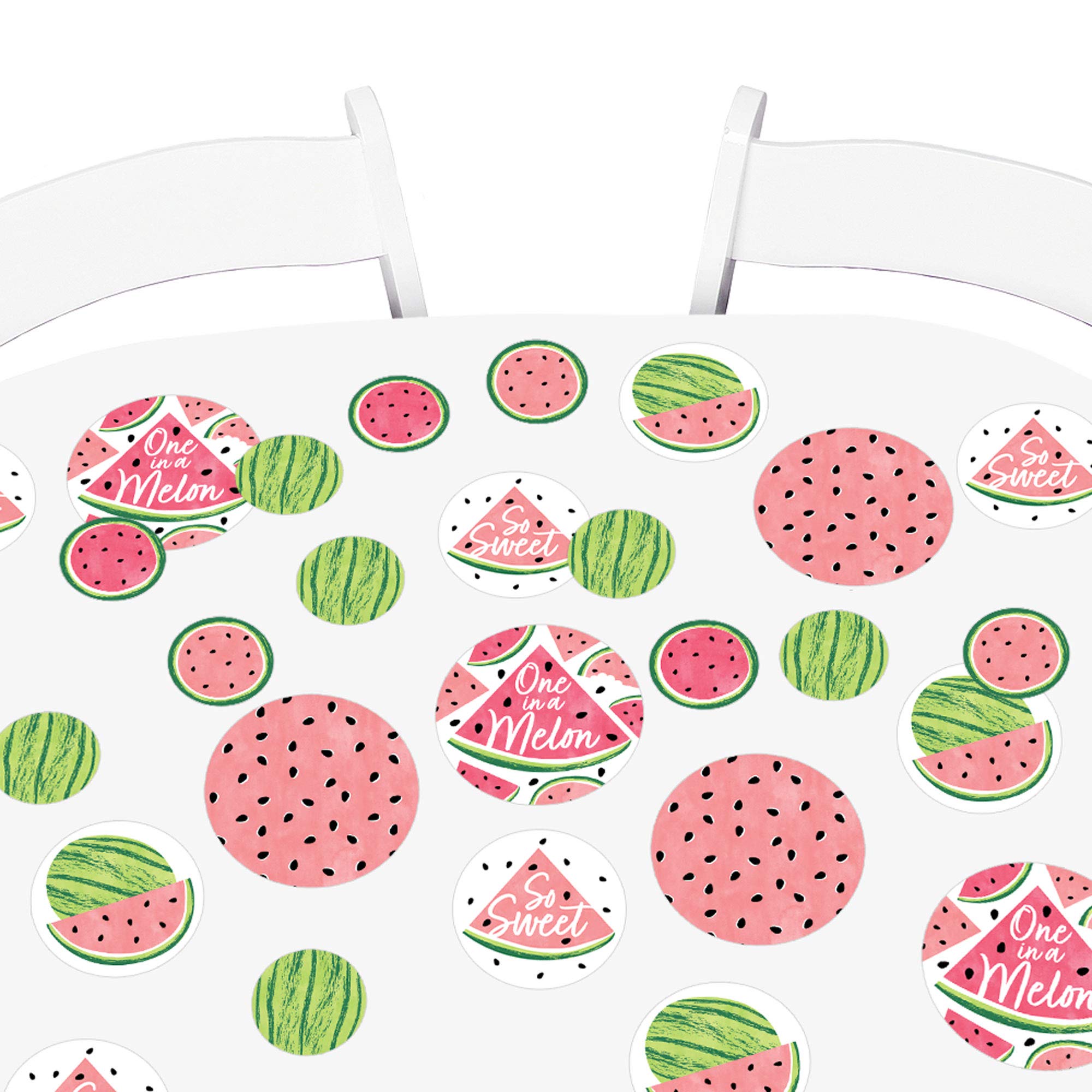 Sweet Watermelon Giant Circle Confetti - 27-Pack Large Fruit Party Decorations for Birthday, Baby Shower & Summer Celebrations
