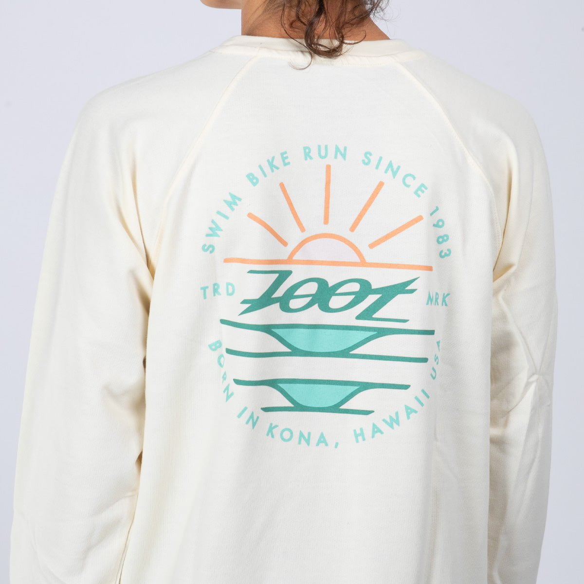 Unisex Sunset Terry Crewneck Sweatshirt - Soft & Comfortable Bone Color | Perfect for Casual Wear, Loungewear & Outdoor Activities