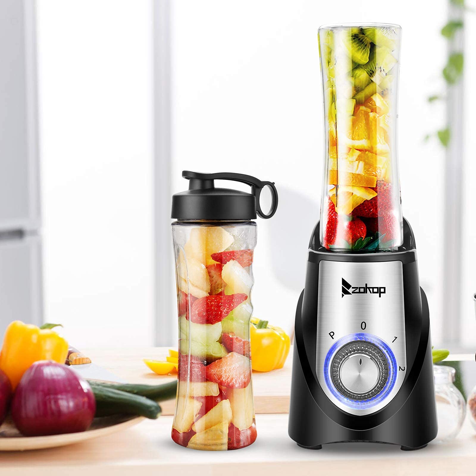 350W Portable Personal Blender - 600ml Mini Travel Blender for Smoothies, Shakes & Food Prep | 120V Compact Juicer for Kitchen, Gym & Office | Perfect for Frozen Fruits, Protein Drinks & Meal Prep