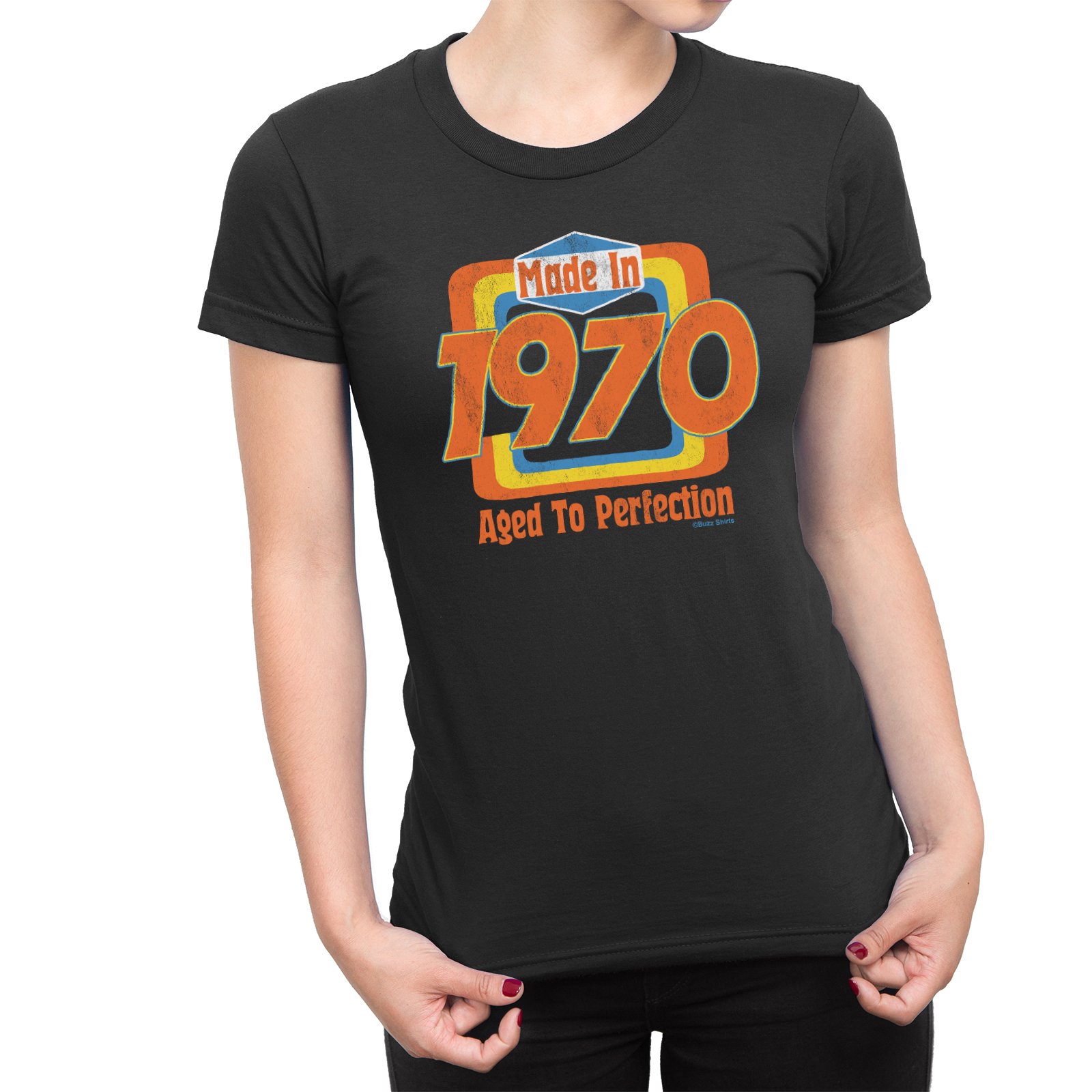 Vintage 70s Retro Women's Organic Cotton T-Shirt - 1970s Inspired Hippie Style Top for Casual Wear & Music Festivals