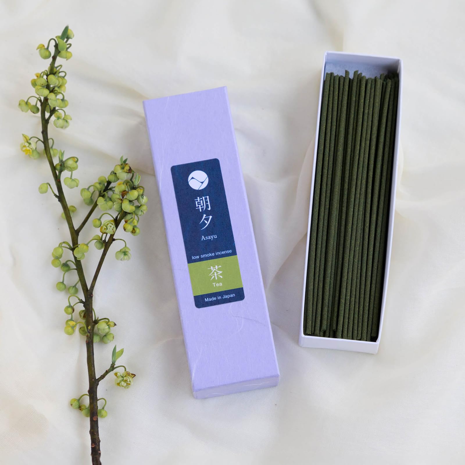 Premium Japanese Matcha Green Tea Incense Sticks - 20g Sample Size | 100% Natural, Low Smoke & Non-Toxic | Made in Japan | Perfect for Meditation, Yoga, Mindfulness & Home Relaxation | Morning Energy Boost & Stress Relief
