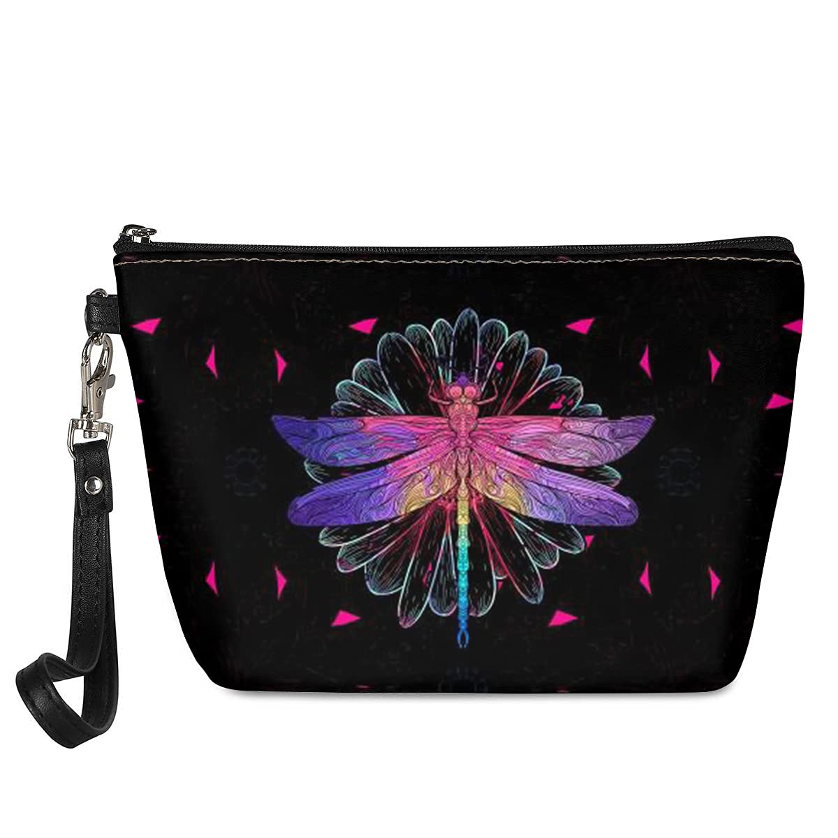 Dragonfly Print Makeup Bag for Women & Girls - Waterproof Cosmetic Pouch, Travel Organizer, Multi-Function Pencil Case | Perfect for Travel, School, Gym & Daily Essentials Storage