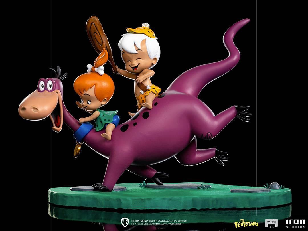 Iron Studios The Flintstones Dino, Pebbles & Bamm-Bamm BDS Art Scale 1/10 Statue - Collectible Figurine for Display, Gifts & Animation Fans