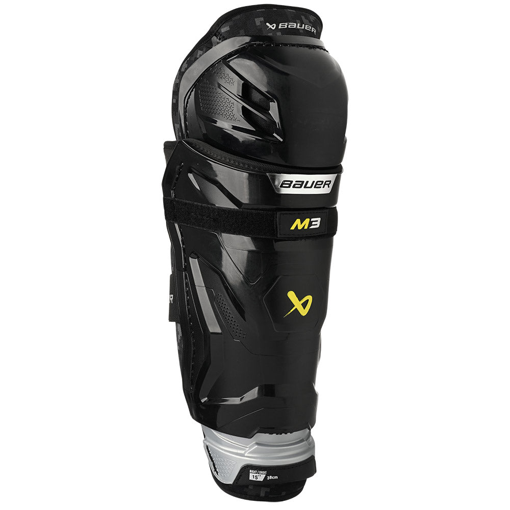 Bauer Supreme M3 Intermediate Ice Hockey Shin Guards - Youth & Adult Protective Gear for Hockey Players - Perfect for Games, Practice & Training Sessions