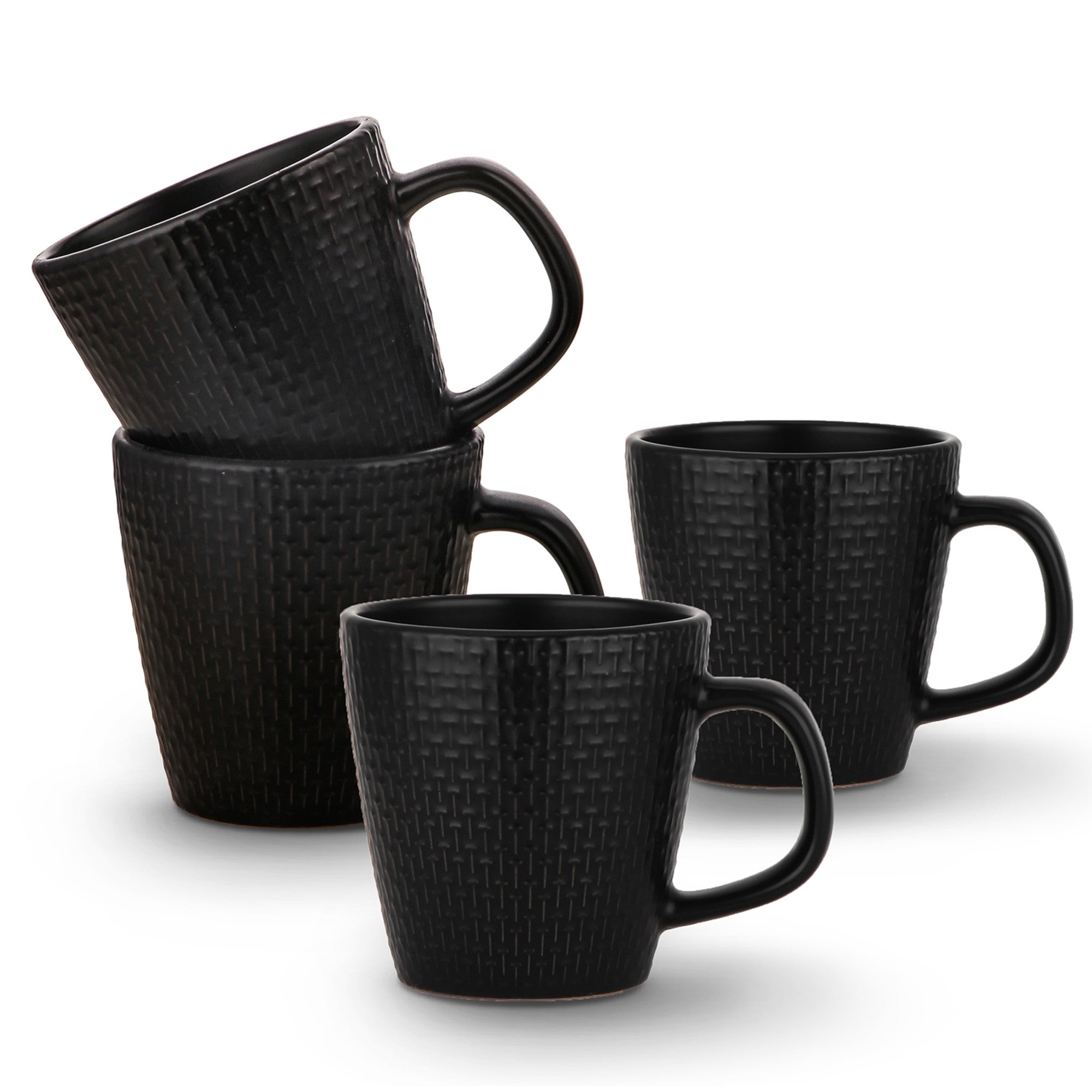 Premium Black Olivia Stoneware Mug - Durable & Stylish Coffee Cup for Home, Office, or Gifts - Perfect for Morning Coffee, Tea, or Hot Chocolate