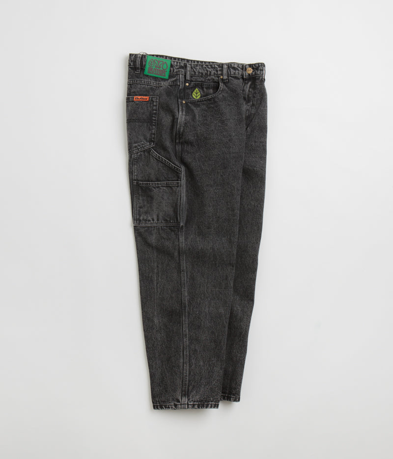 Butter Goods Weathergear Jeans - Faded Black Denim Pants for Men | Durable & Stylish for Outdoor Activities & Casual Wear