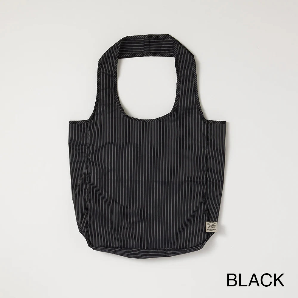 TO&FRO Packable Tote Bag - Lightweight Foldable Travel Shopping Bag, Small Size (Black) - Perfect for Beach, Gym, Grocery & Daily Use
