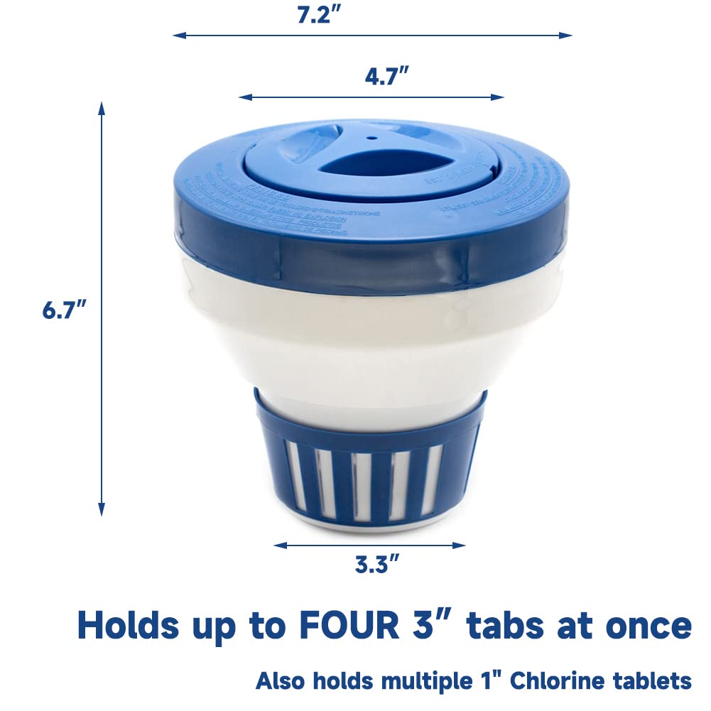 WWD POOL Floating Pool Chlorine Dispenser for 1-3