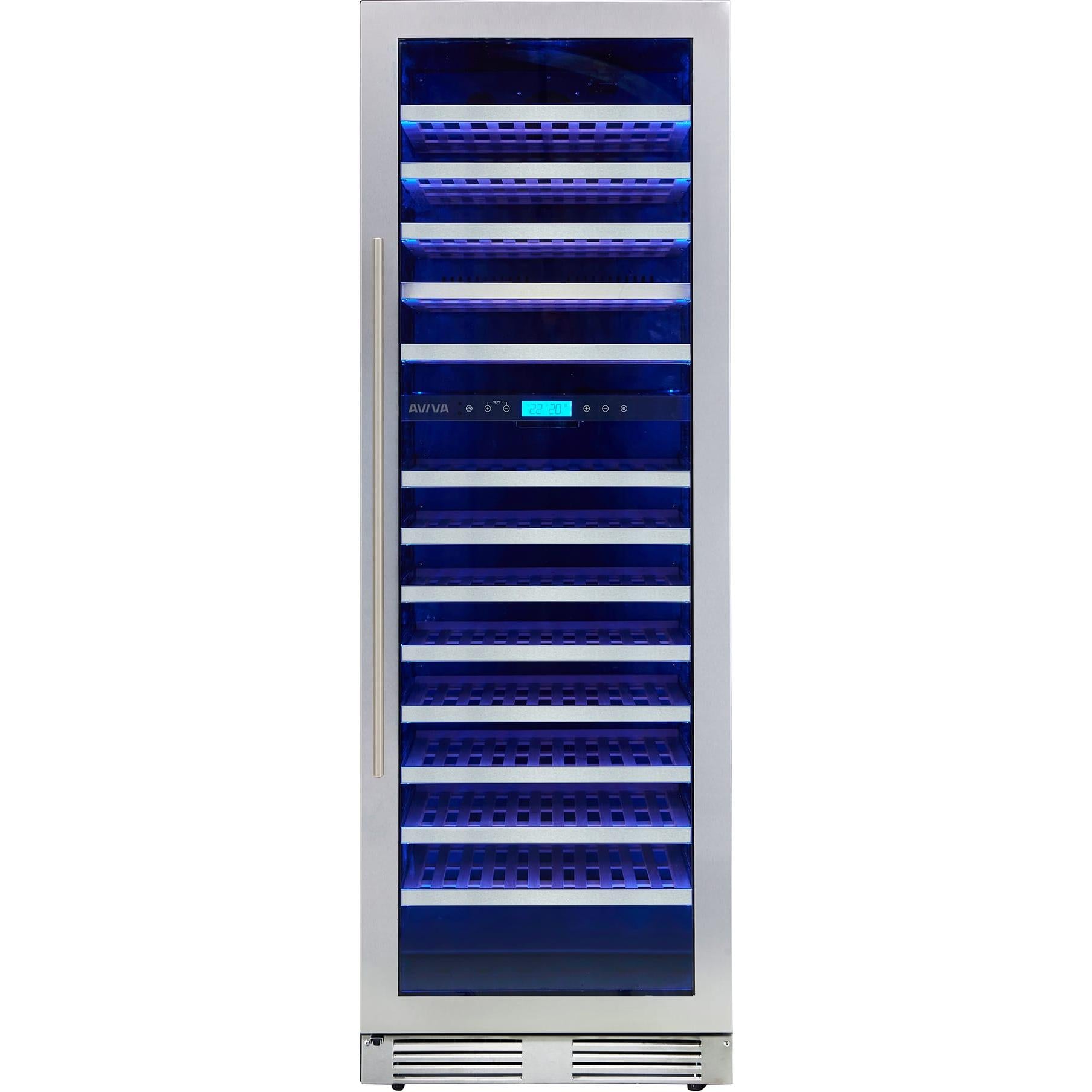 AVIVA 162 Bottle Dual Zone Wine Cooler Refrigerator - ABWC1622SS Stainless Steel Wine Cellar for Home, Kitchen, or Bar - Perfect for Storing Red, White, and Sparkling Wines