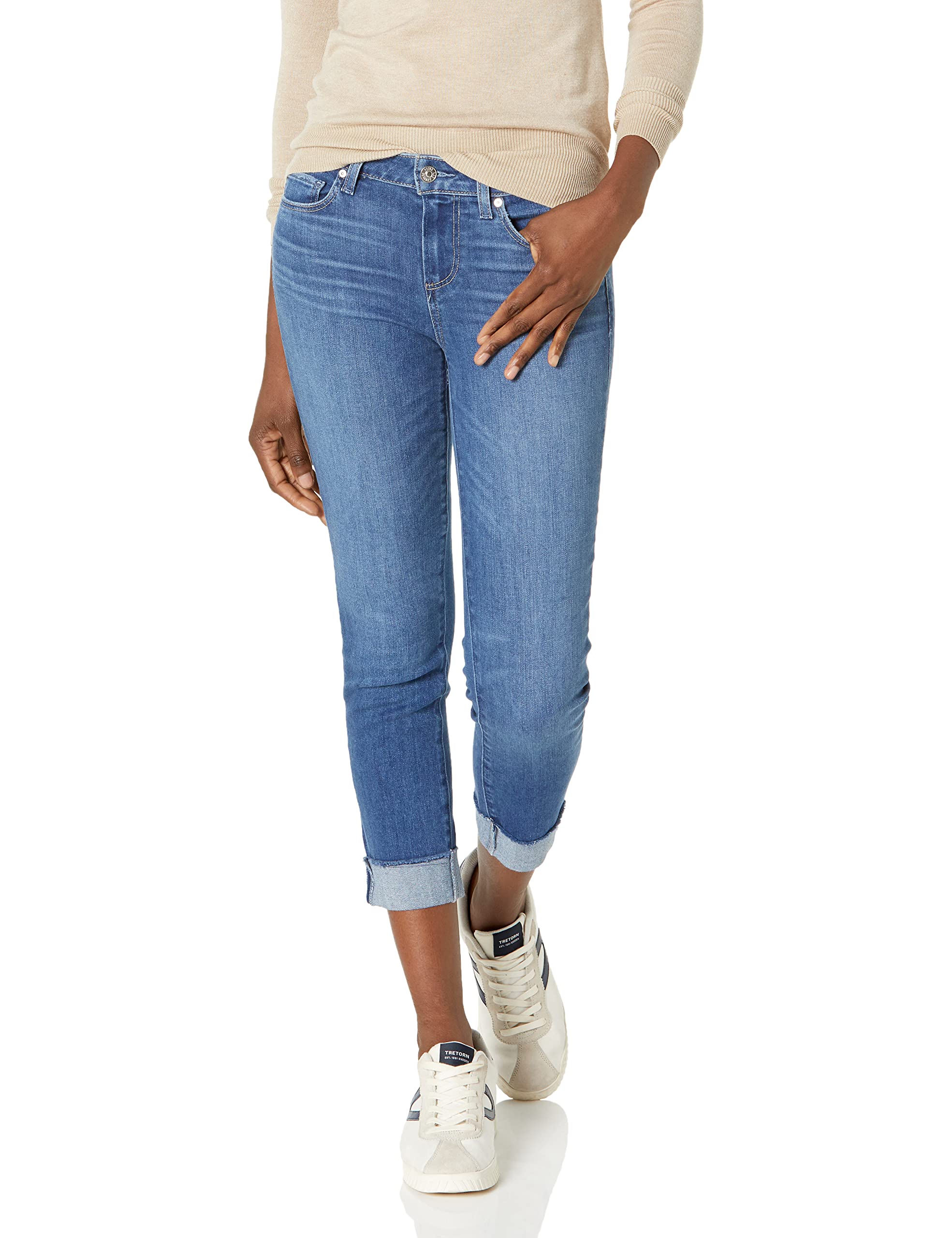 PAIGE Women's Skyline Straight Leg Jean - High Waist Stretch Denim Pants for Everyday Comfort | Perfect for Work, Casual Outfits & Weekend Wear