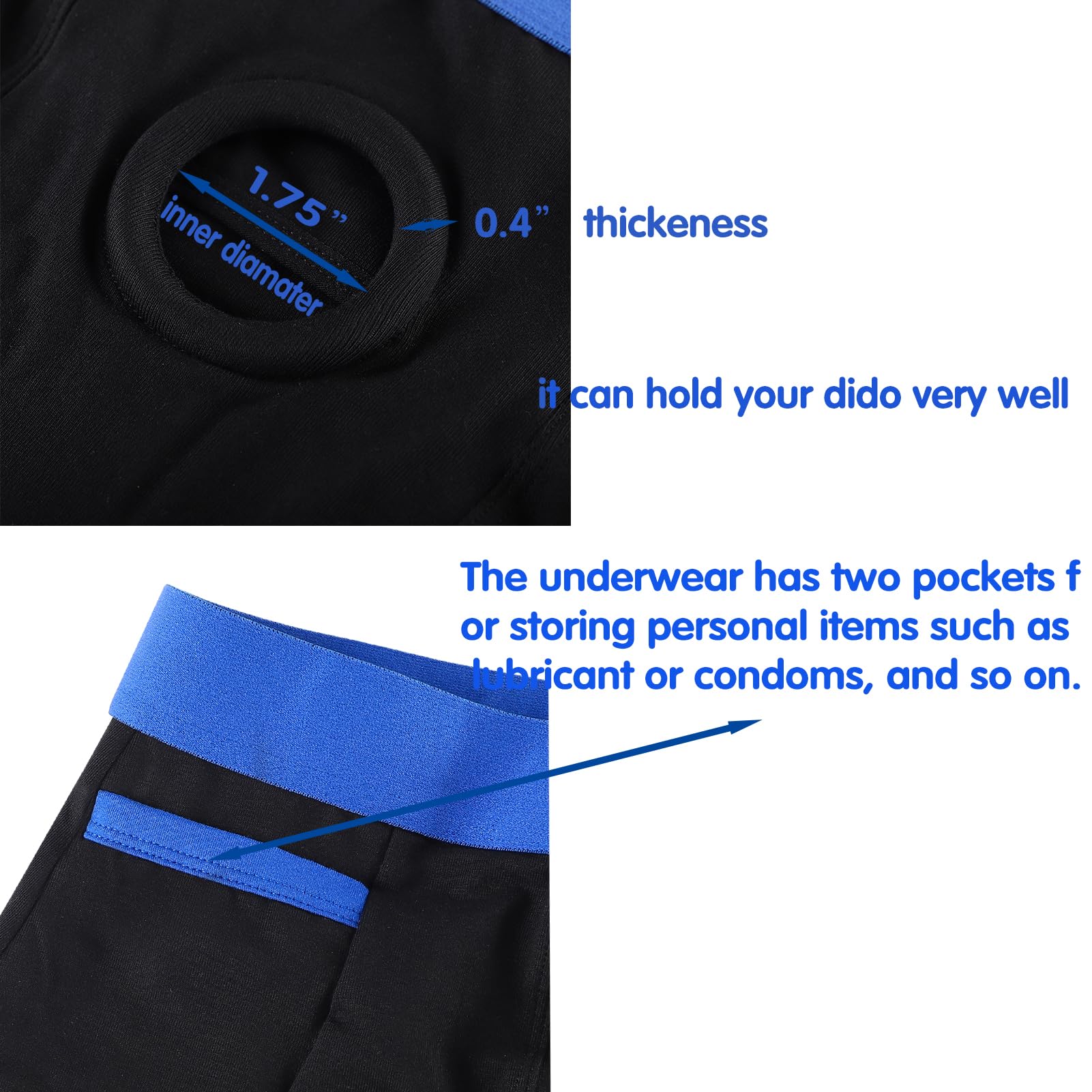 **Strap-On Harness Panties & Underwear for Men & Women – Plus Size Strapless Strap-On Boxer Briefs – Perfect for Role Play, BDSM & Couples Fun**