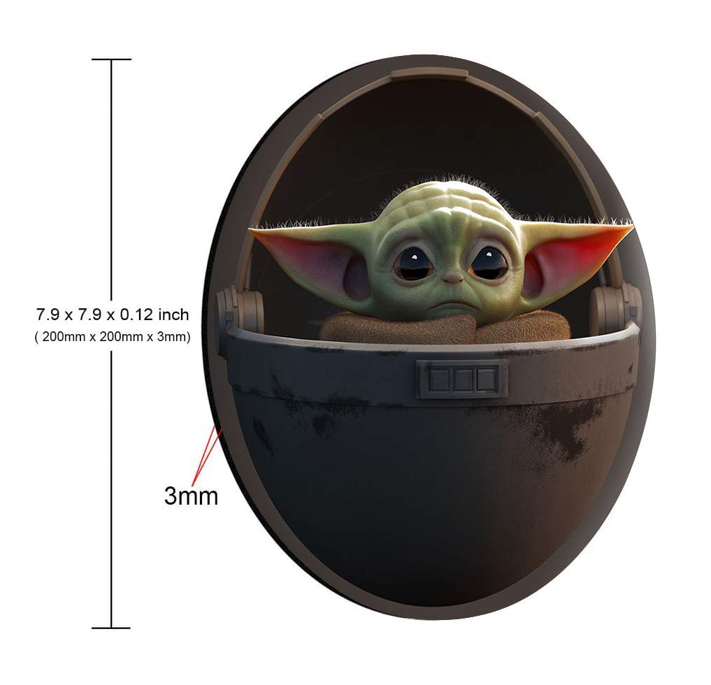 Baby Yoda Mouse Pad - Non-Slip Rubber Gaming Mouse Mat with Cute Design for PC & Laptop - Perfect for Office, Home & Star Wars Fans Workspace Accessories