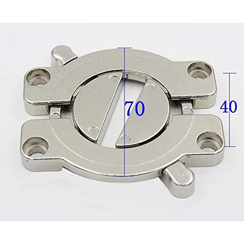 2 Sets Cabinet Hinges - Zinc Alloy Silver Table Top Connectors for Desk, Dining Table & Bench Panel (Perfect for Kitchen Cabinets, Office Furniture & DIY Projects)