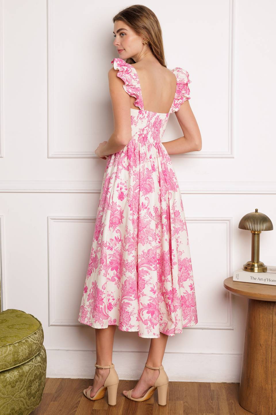 Stylish Pink Midi Dress for Women - Perfect for Brunch, Shopping & Casual Outings