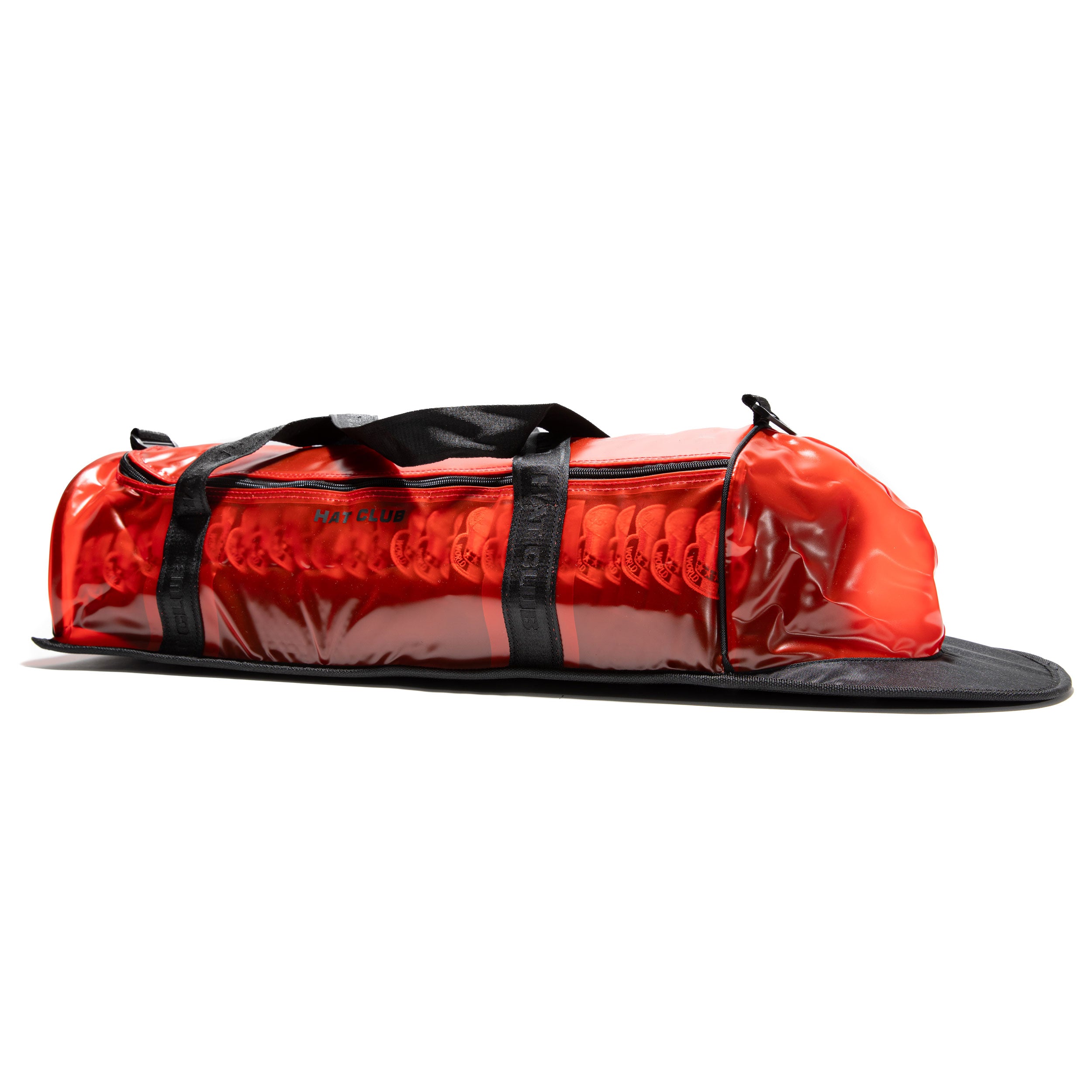 Hat Club 30 Cap Frosted Duffle Bag - Large Capacity Gym Bag for Men & Women, Water-Resistant Travel Duffel with Shoe Compartment (Red) - Perfect for Gym, Travel, Sports & Weekend Getaways