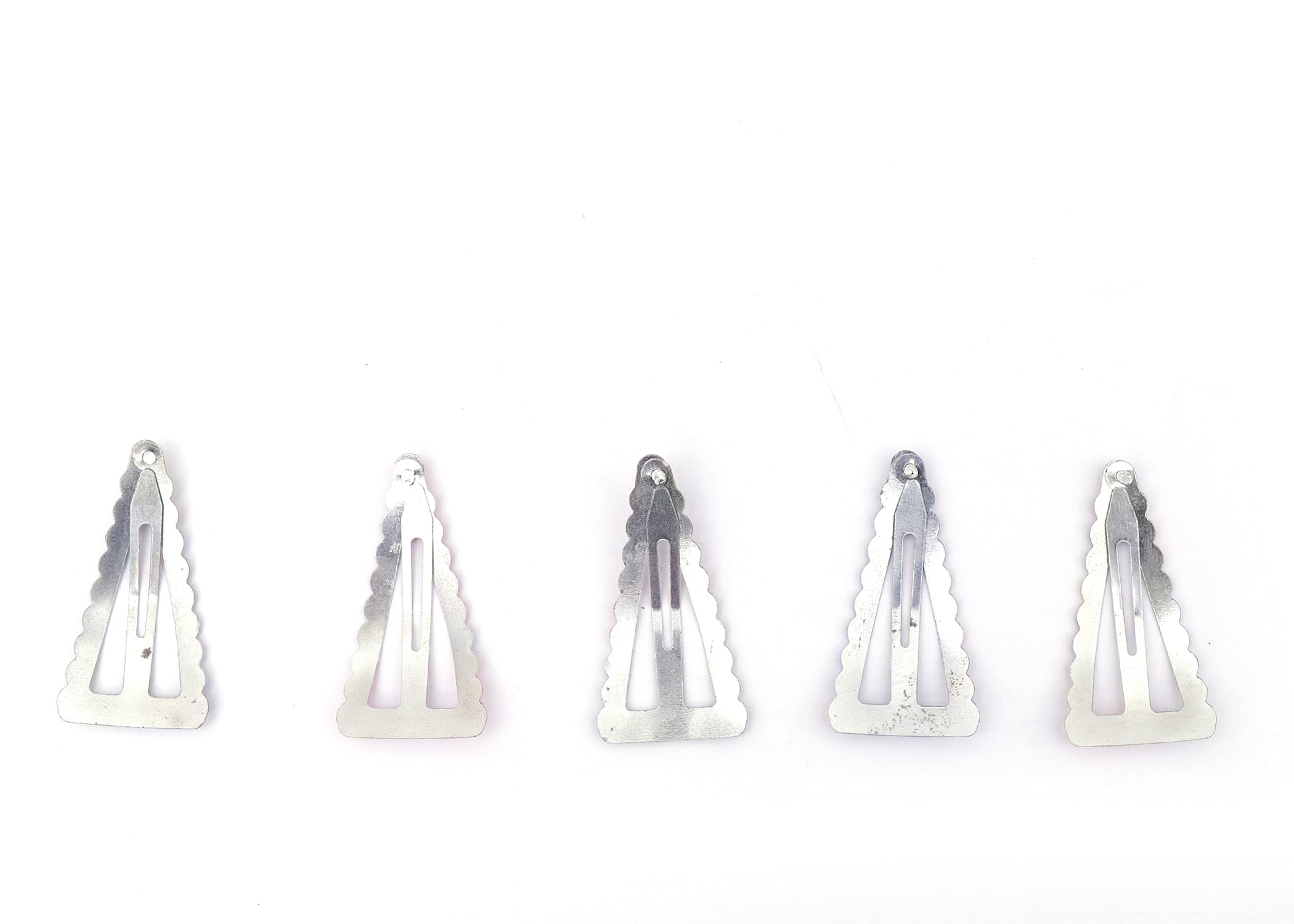 Navjai Printed Metal Triangle Hair Clips - 10 Pack Hairpins for Women, Girls & Baby Girls | Non-Slip Hair Accessories for School, Work & Special Occasions