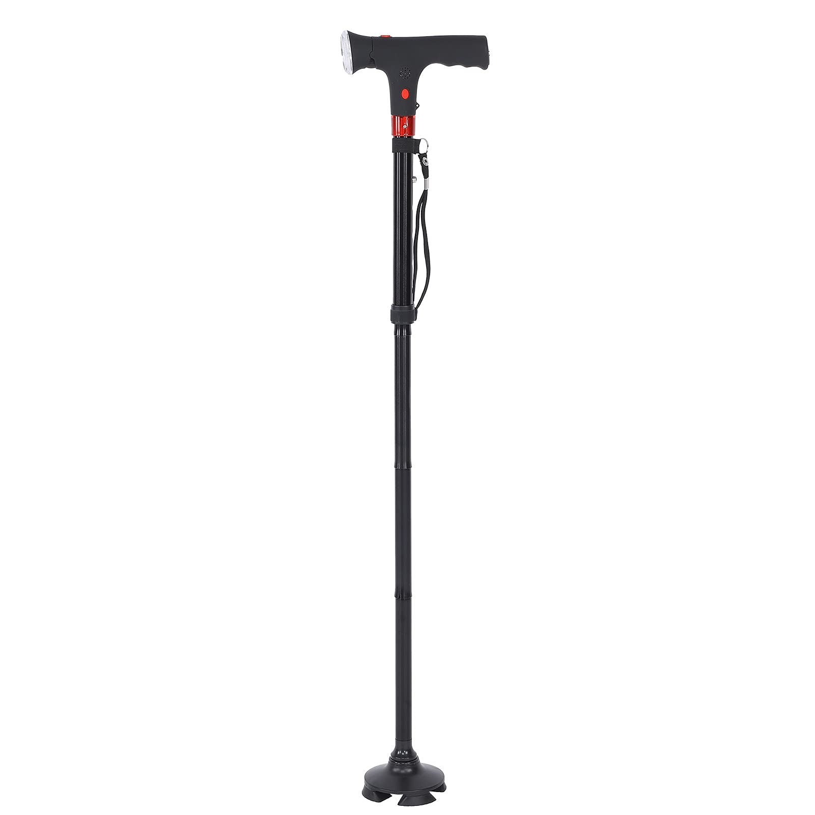 Lightweight Folding Cane with Non-Slip Grip & Built-in LED Light - Adjustable Walking Stick for Seniors & Disabled - Perfect for Outdoor Walking, Travel & Nighttime Safety